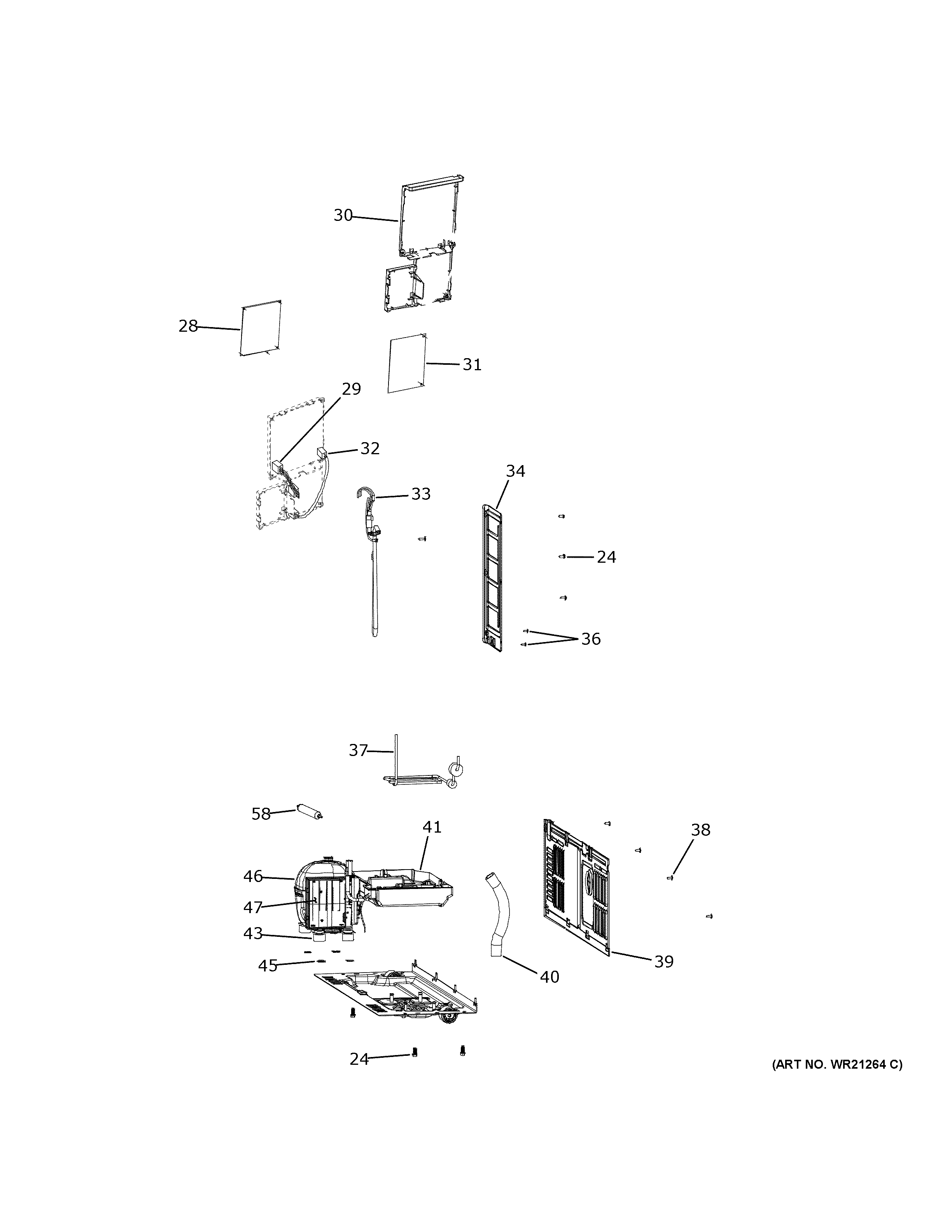 GE GBE17HYRAFS machine compartment diagram