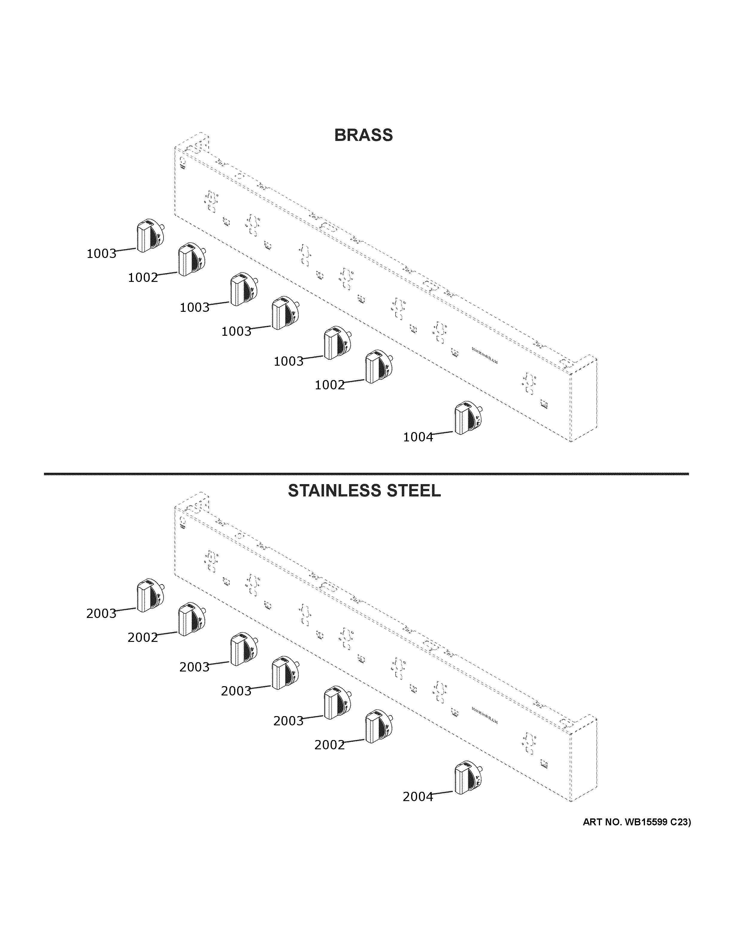 GE ZGU486NDT1SS monogram customization diagram