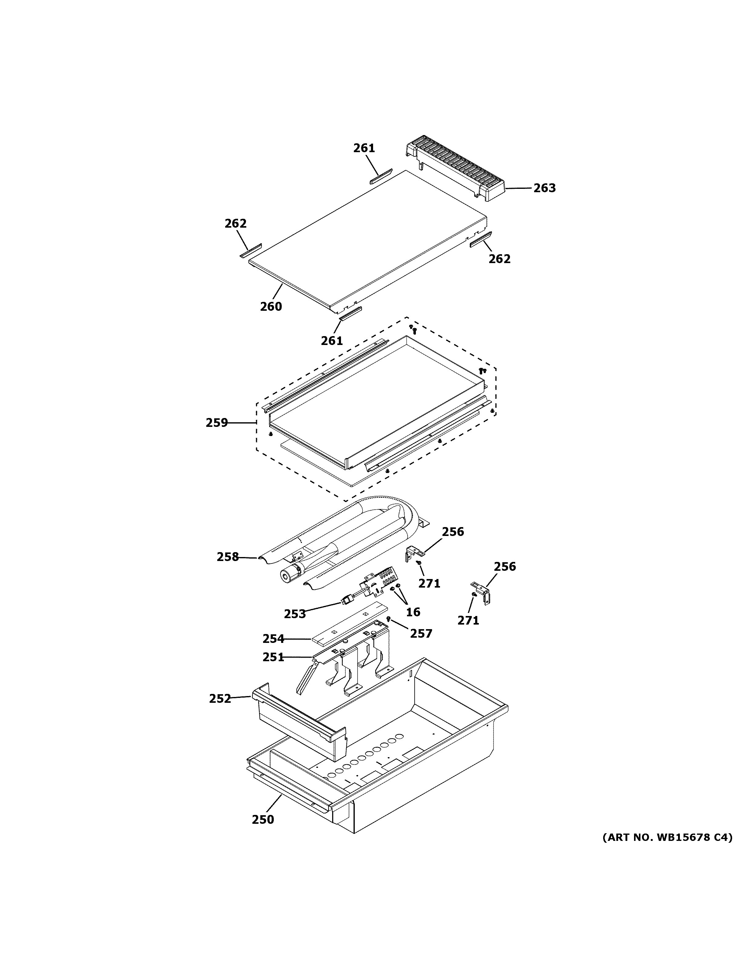 GE ZGU486NDT1SS griddle assembly diagram