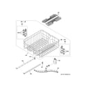 GE GDF530PGM3BB upper rack assembly diagram