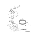GE GDT605PFM0DS sump & filter assembly diagram