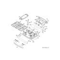 GE JGB850EEF3ES control panel & cooktop diagram