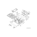 GE JGB850SEF3SS control panel & cooktop diagram