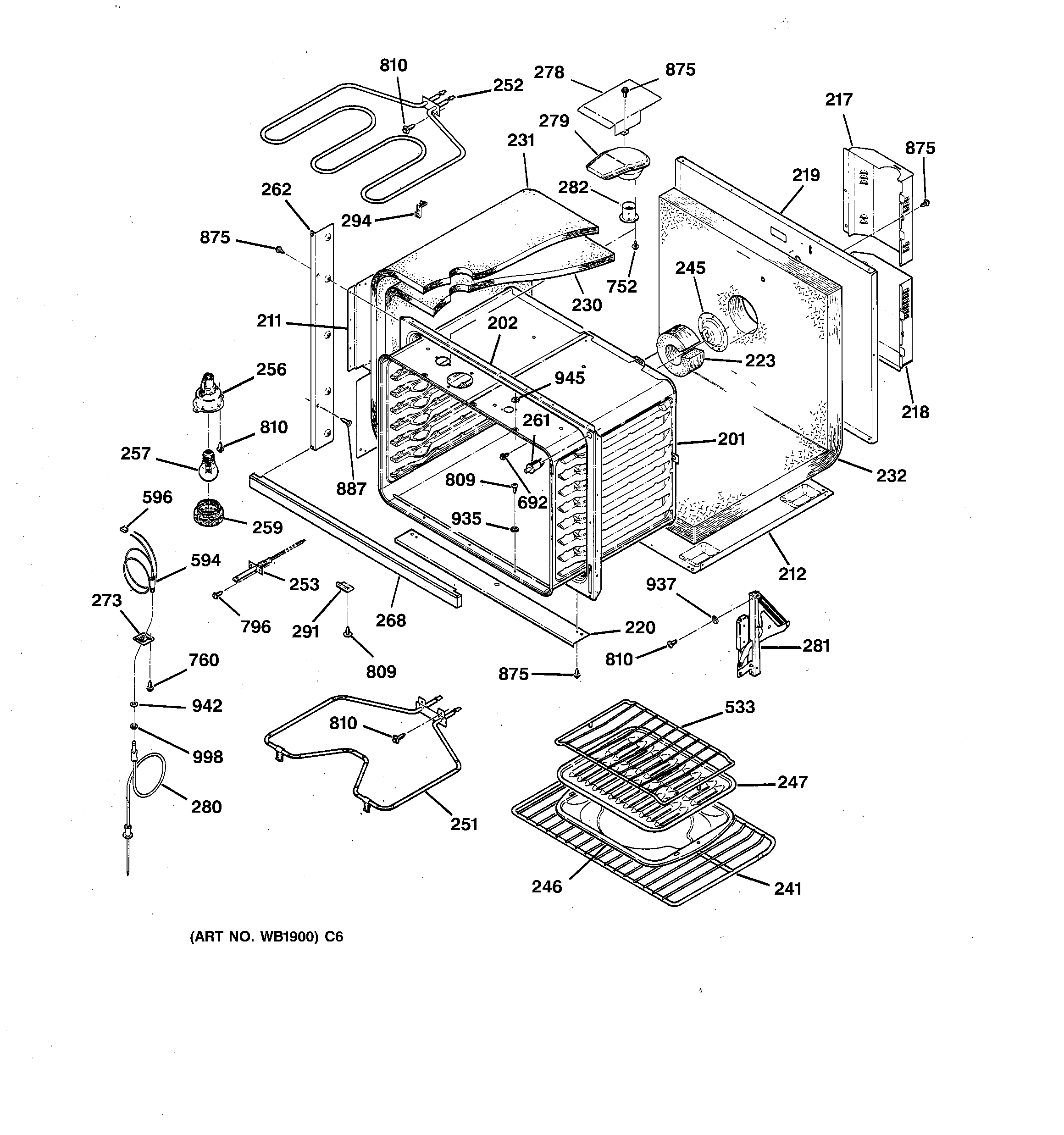 GE JCTP17WW1WW body parts diagram
