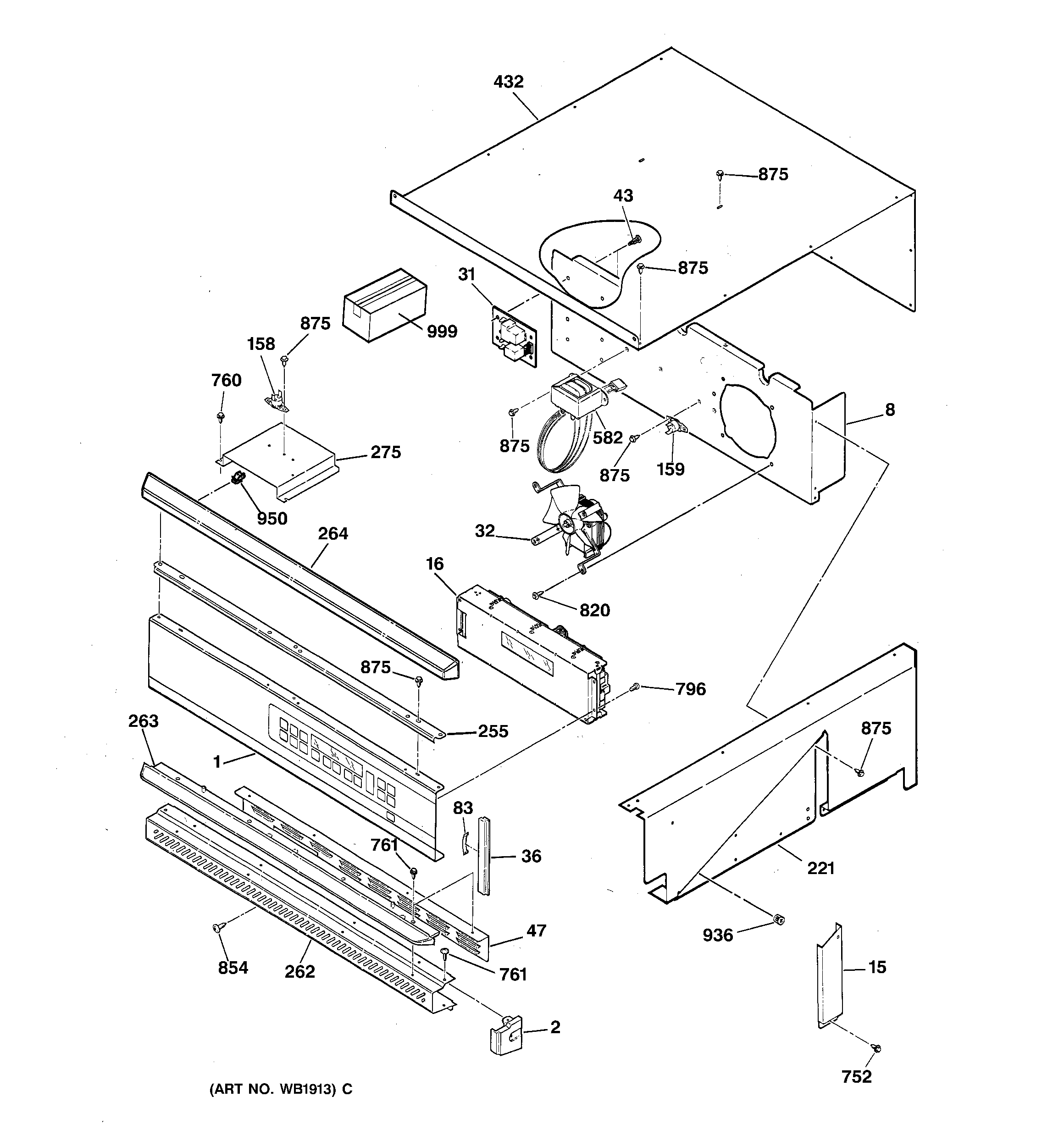 GE JKP56AV1AA control panel diagram