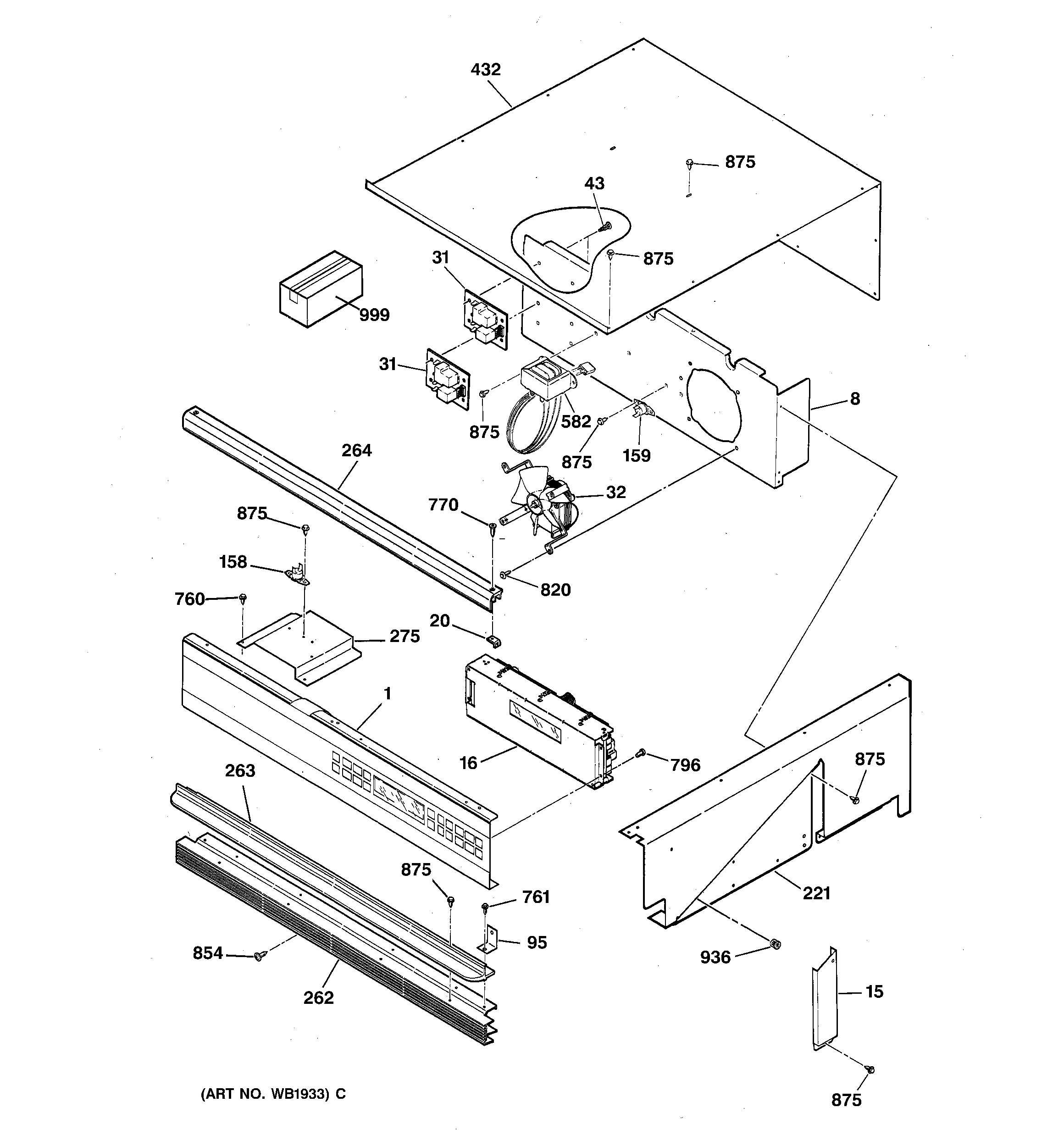 GE ZEK757WP6WG control panel diagram