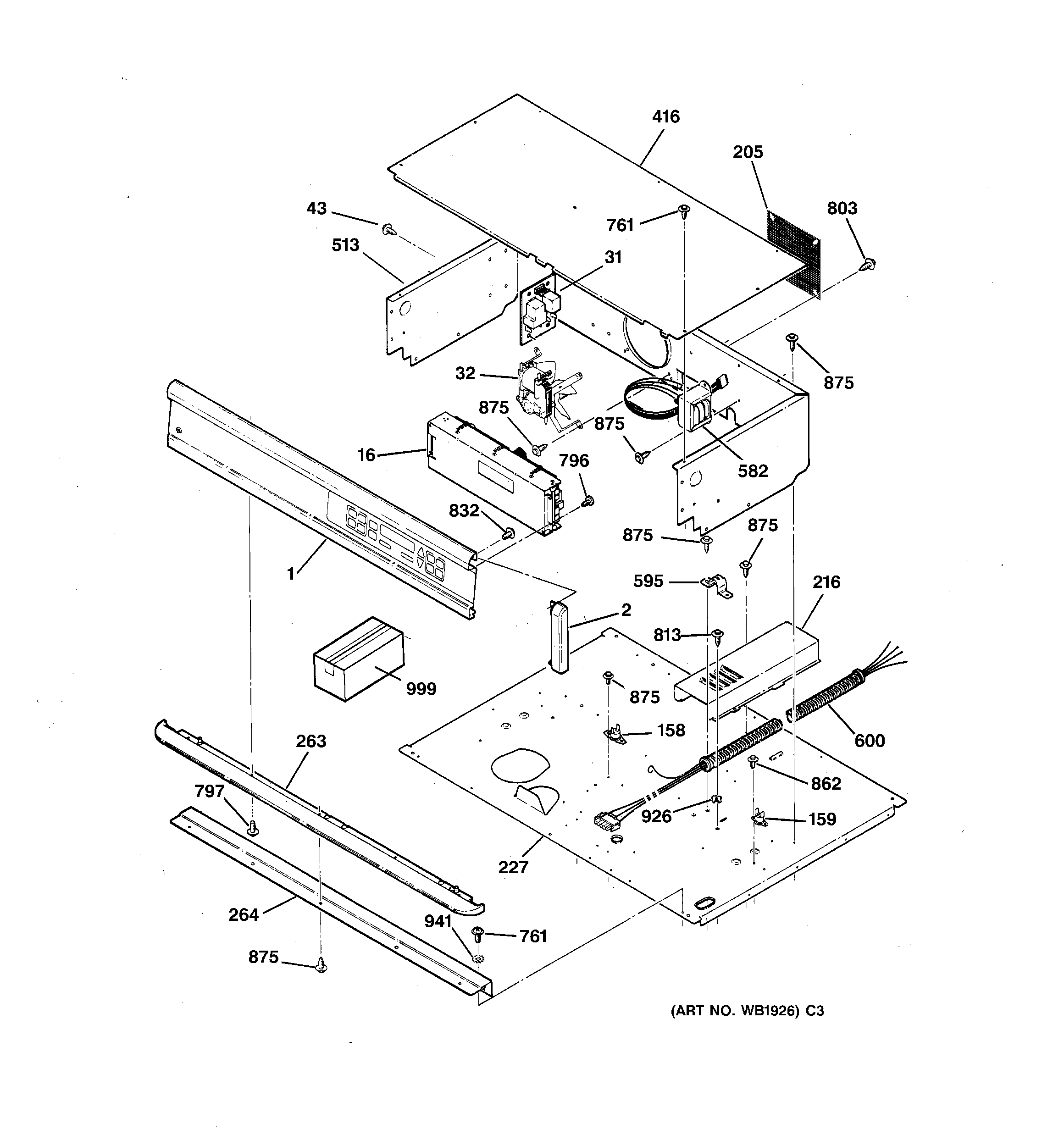 GE ZET757WV1WW control panel diagram