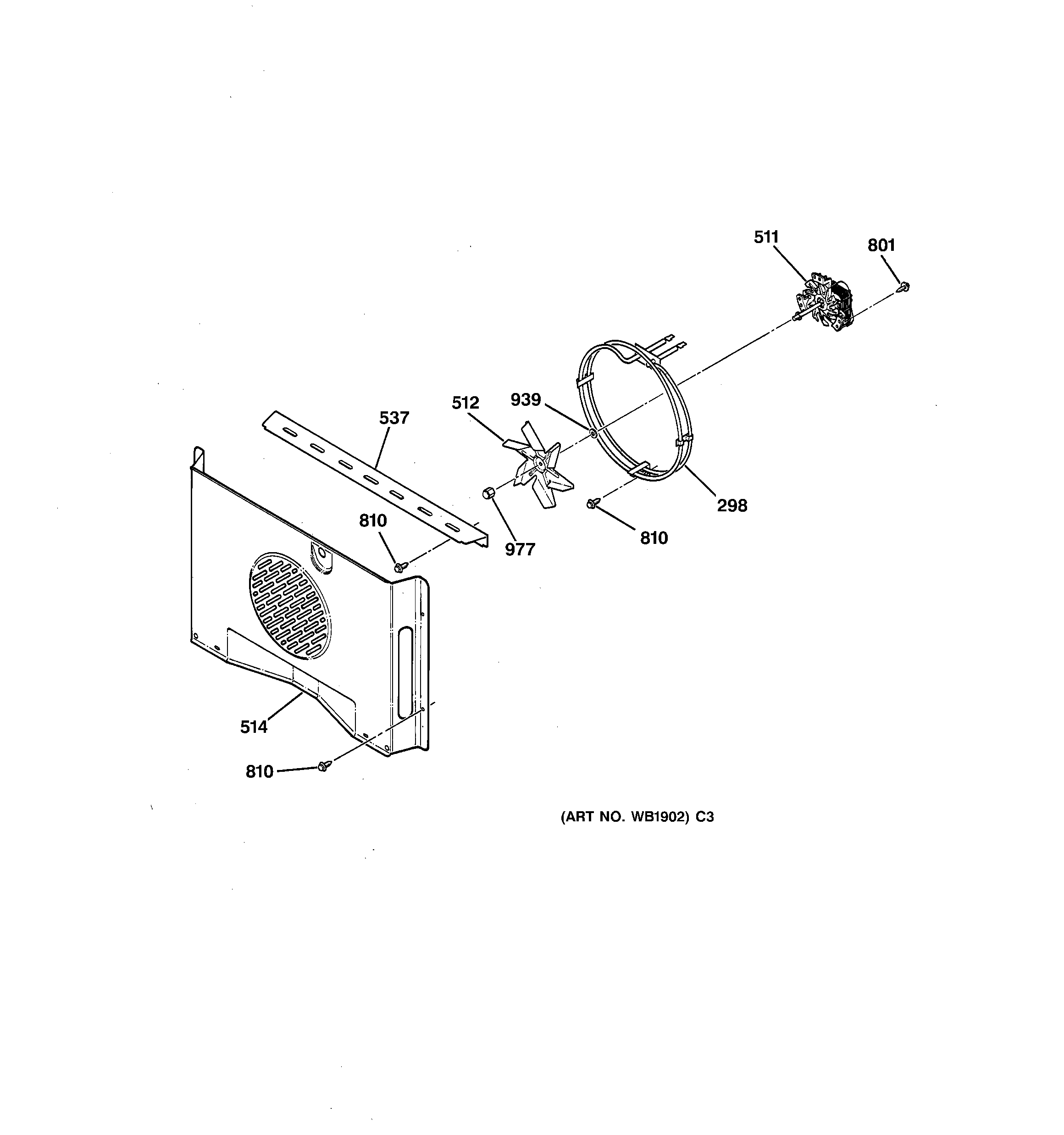 GE ZET757WV1WW parts list diagram