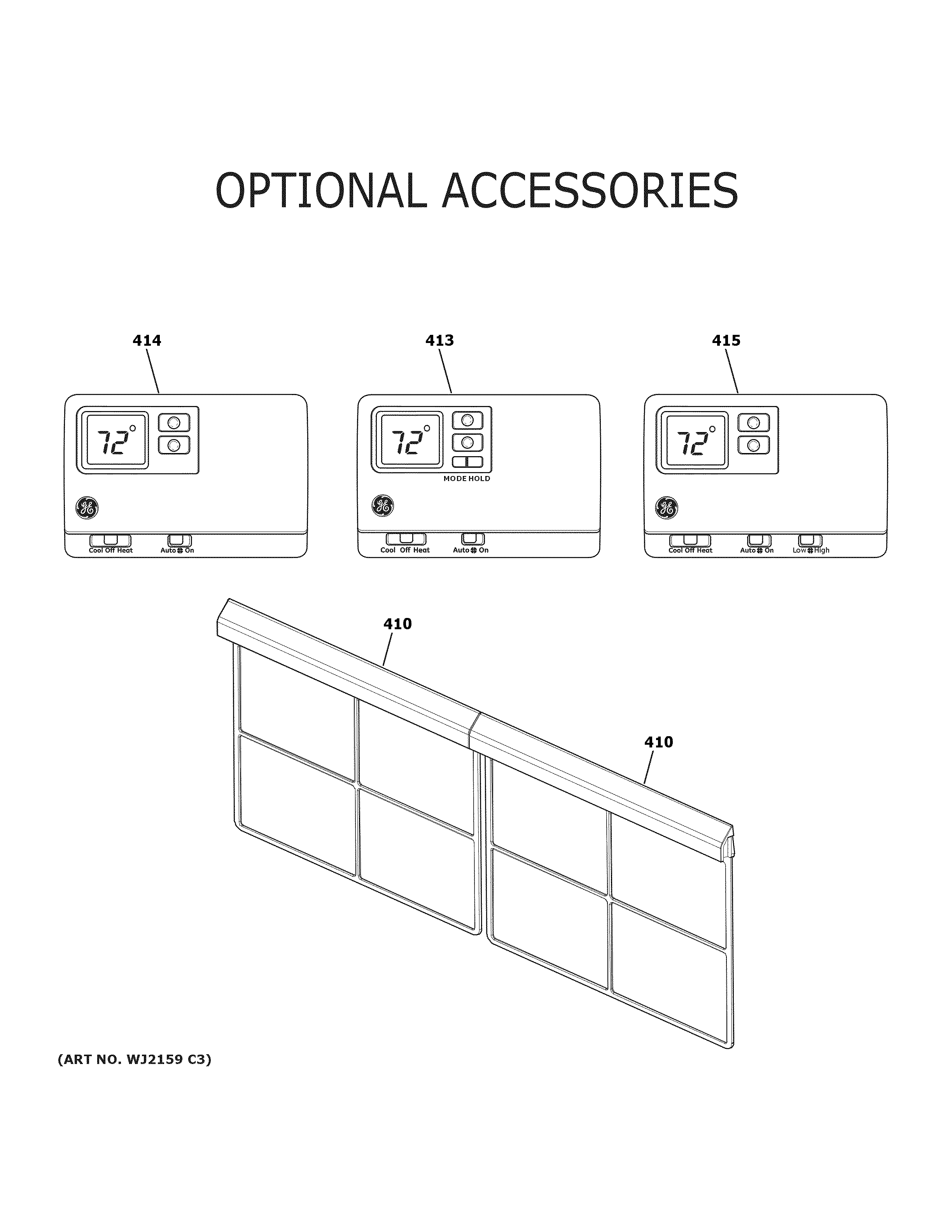 Hotpoint AH11H15D5BK2 optional accessories diagram