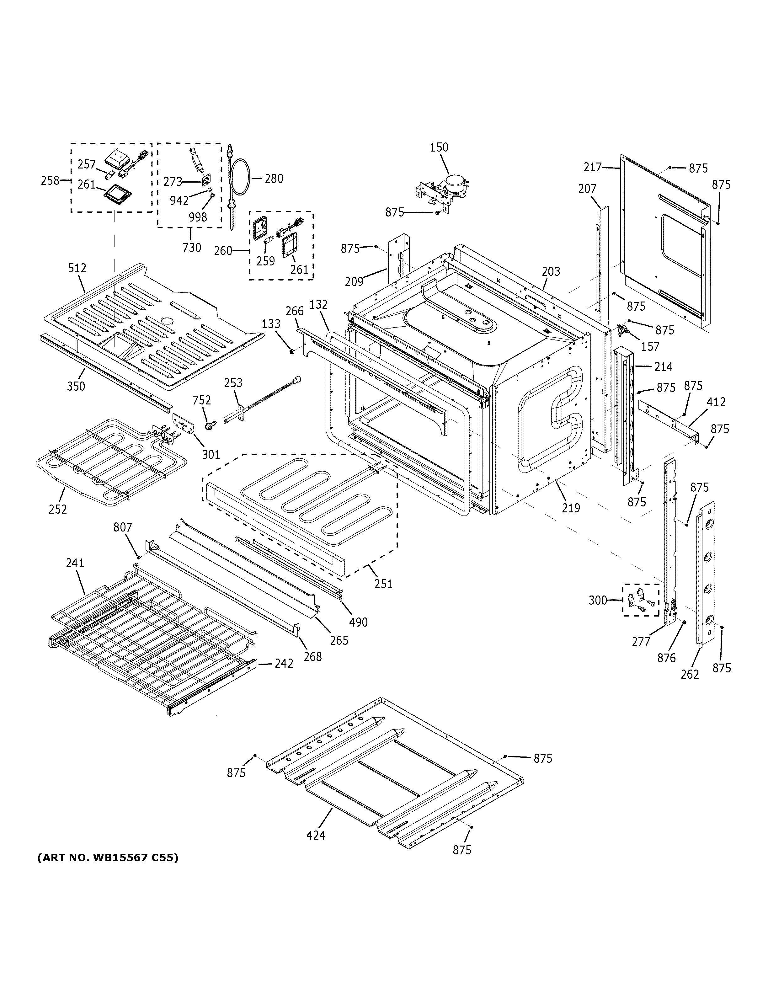 GE CTS70DM2N1S5 body parts diagram
