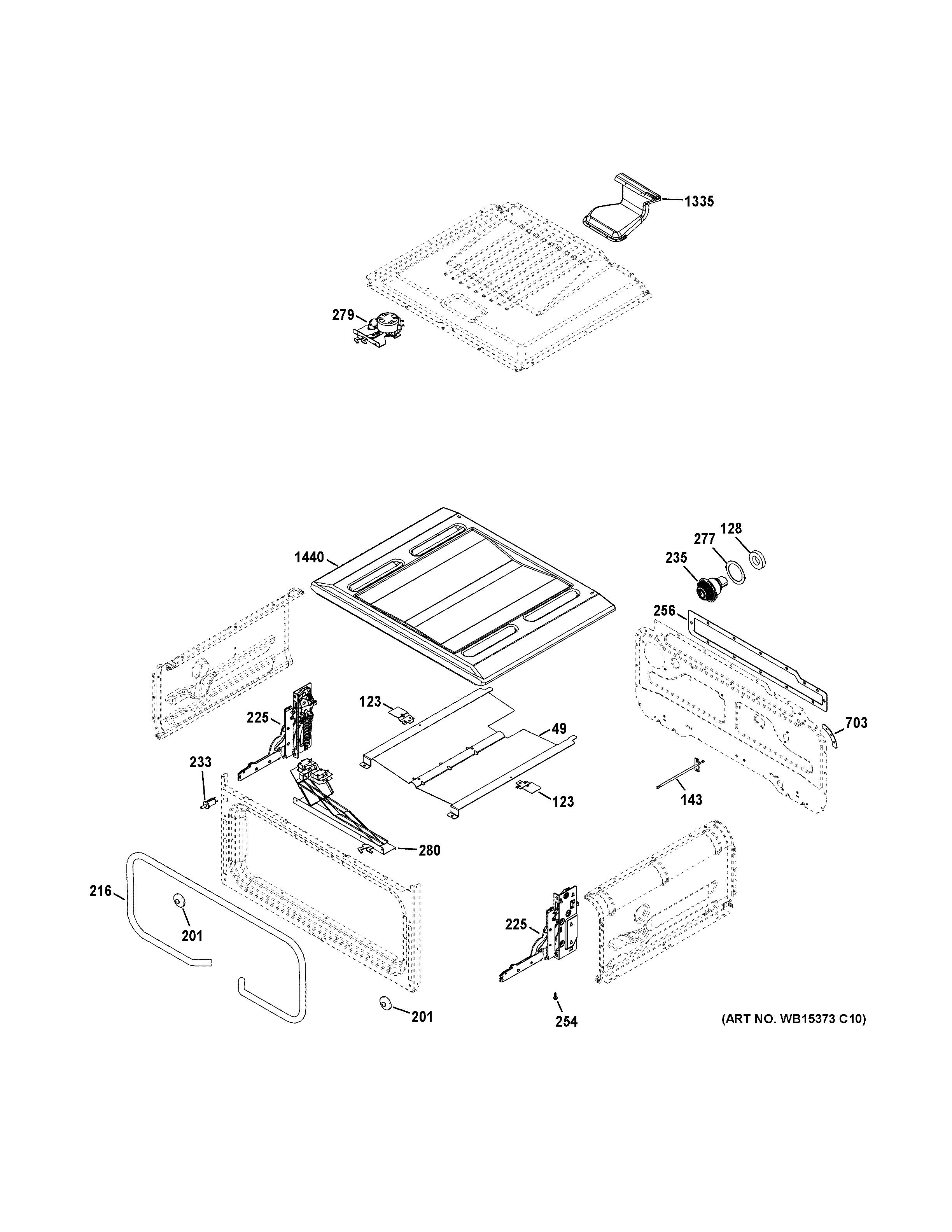 GE JGB870DEF1BB upper oven diagram