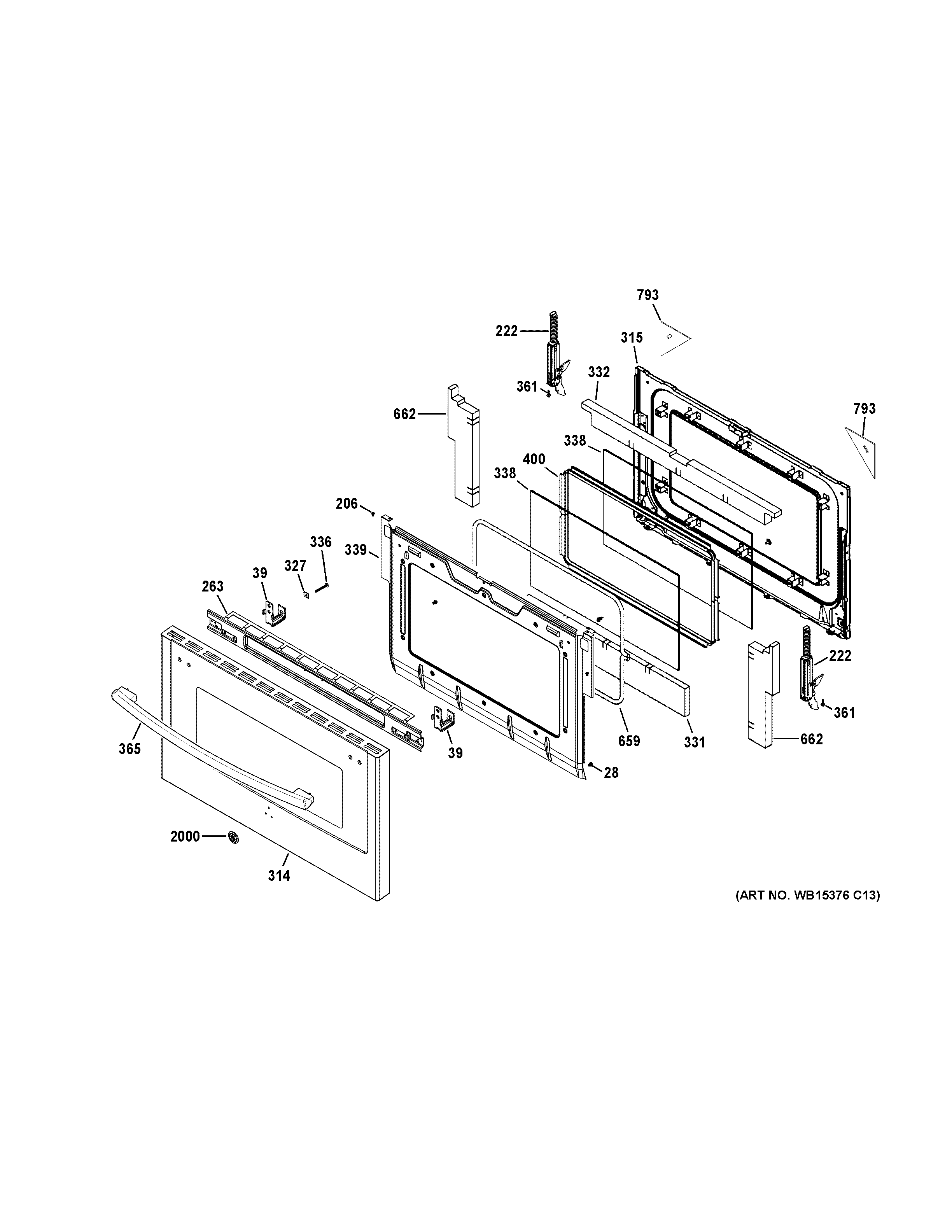 GE JGB870DEF1BB lower door diagram