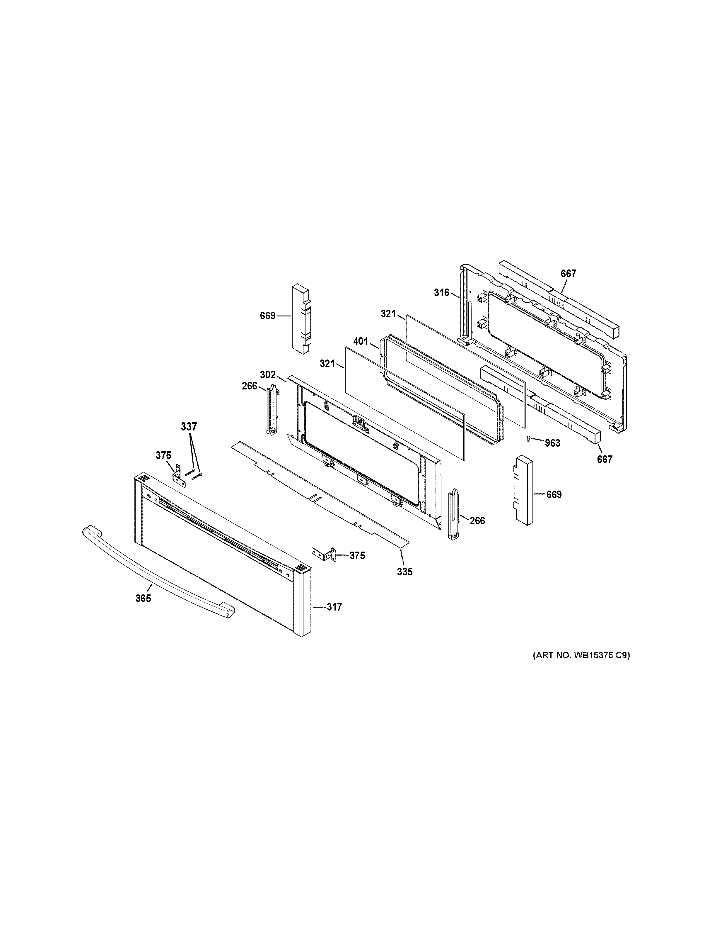 GE JGB870SEF2SS upper door diagram