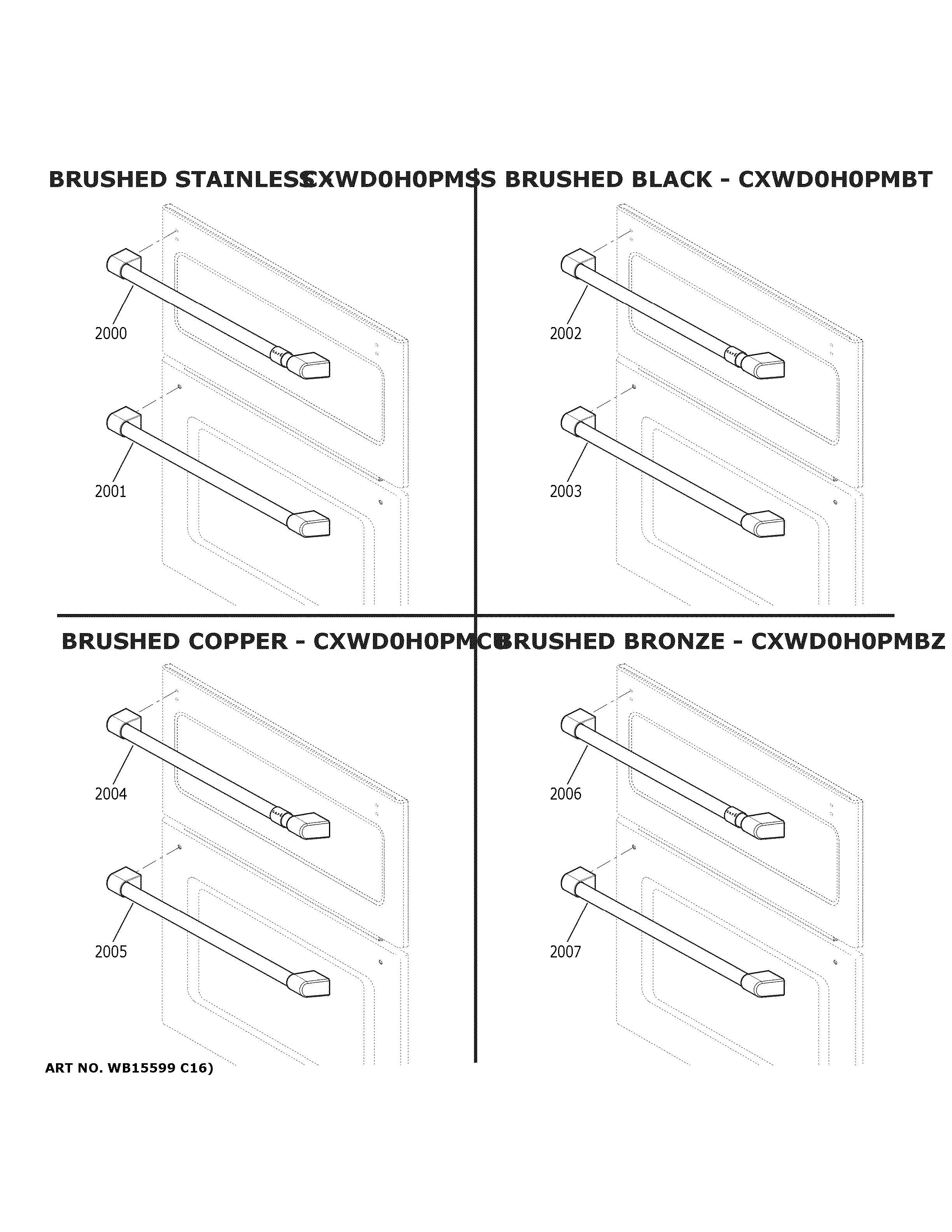 GE CTD70DP2N2S1 cafe customization diagram