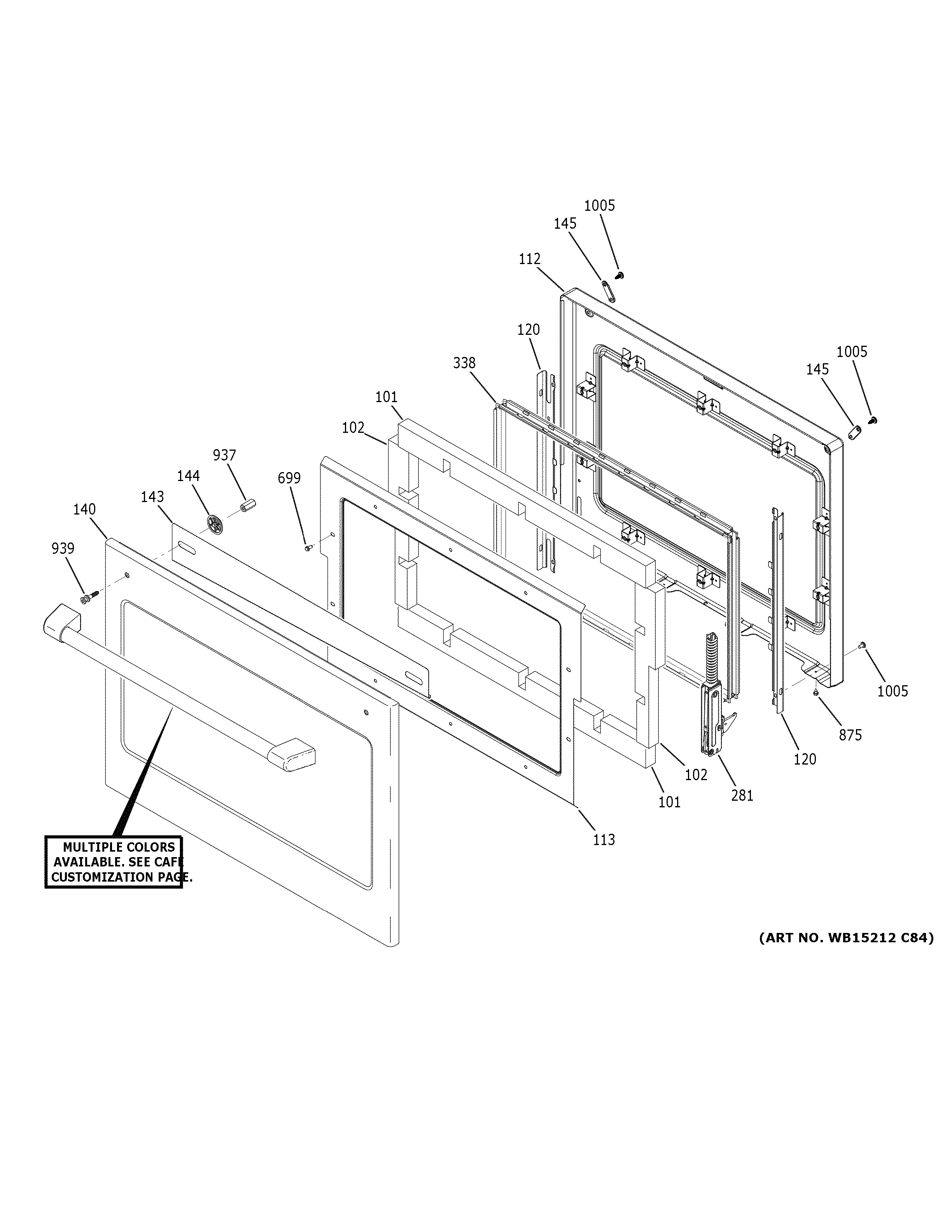 GE CTD70DP2N2S1 lower door diagram