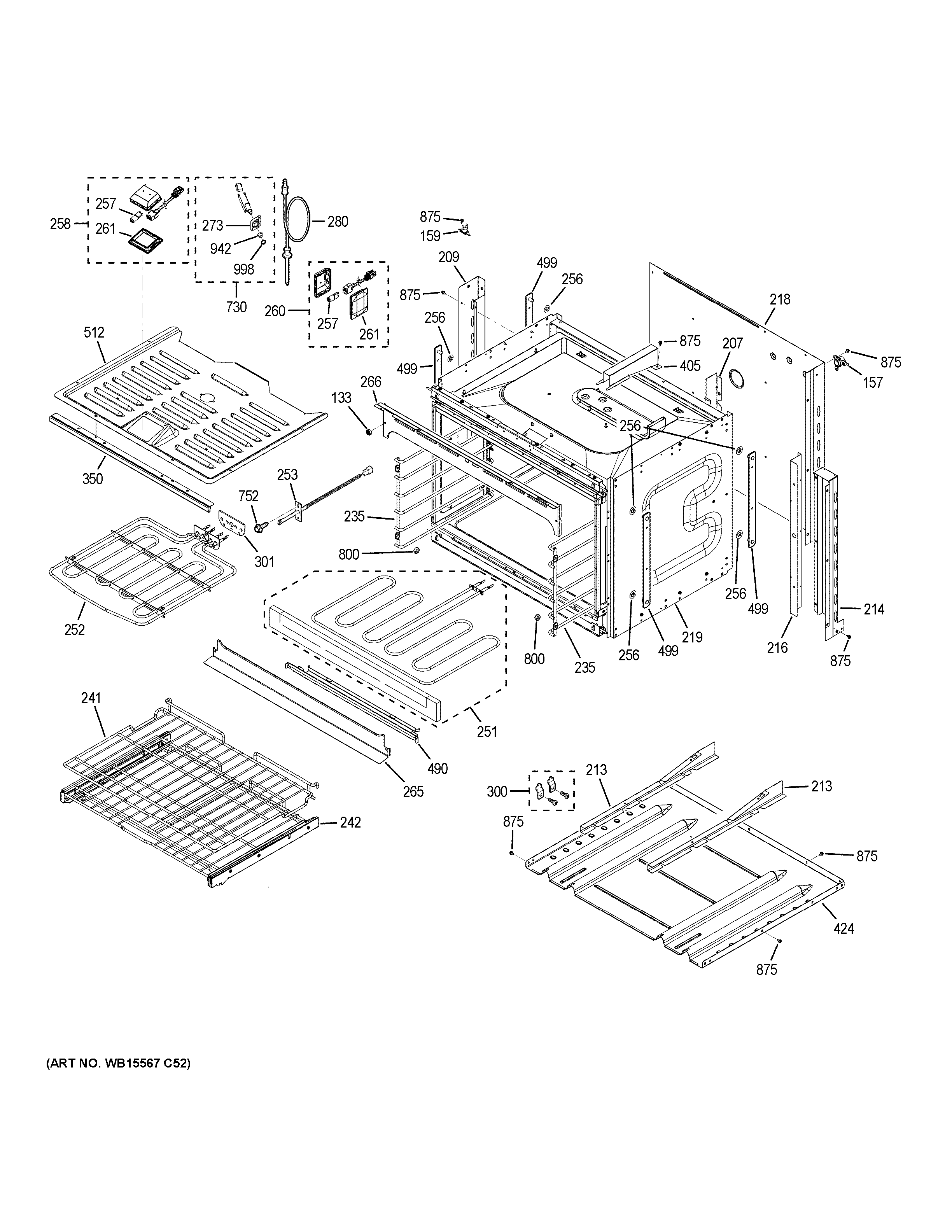 GE PT9551SL2SS lower oven diagram