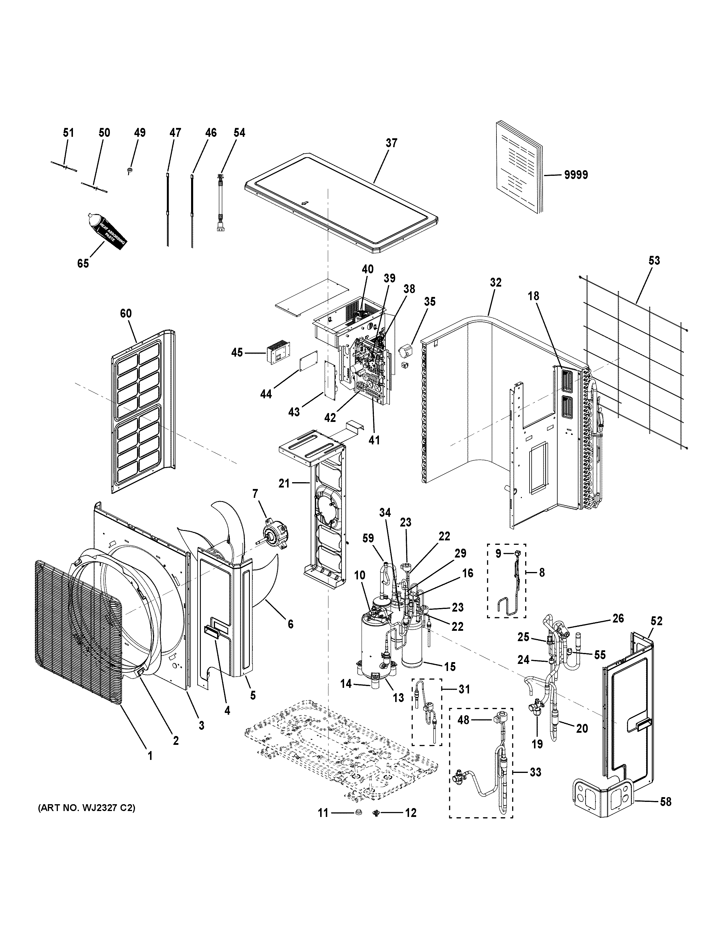 GE AUH2436ZGDA2 commercial air conditioner diagram