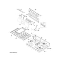 GE JGBS66REK2SS control panel & cooktop diagram