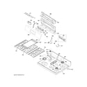 GE JGBS66EEK2ES control panel & cooktop diagram