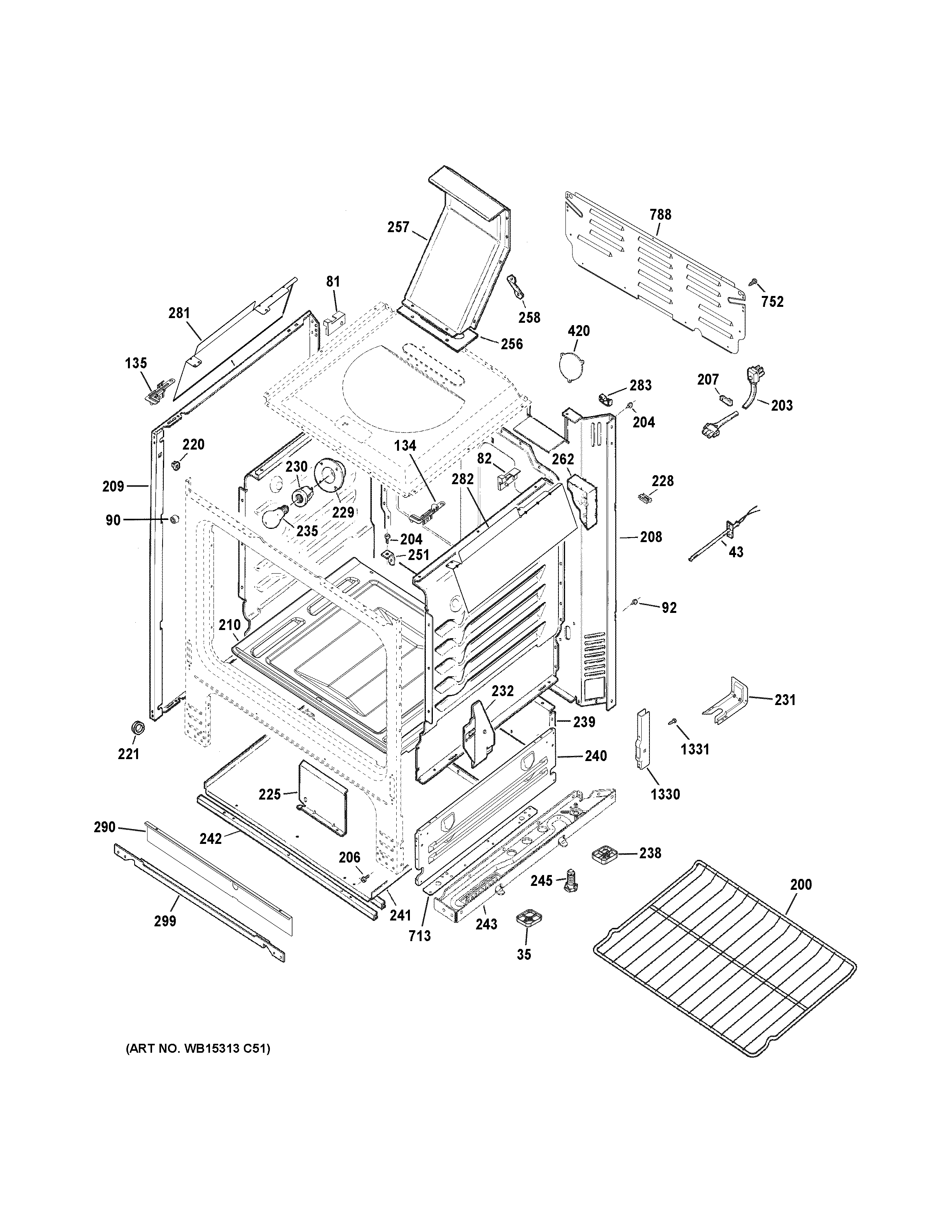 GE JGBS66FEK2DS body parts diagram