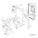 GE CFCP1RKBASS dispenser door diagram