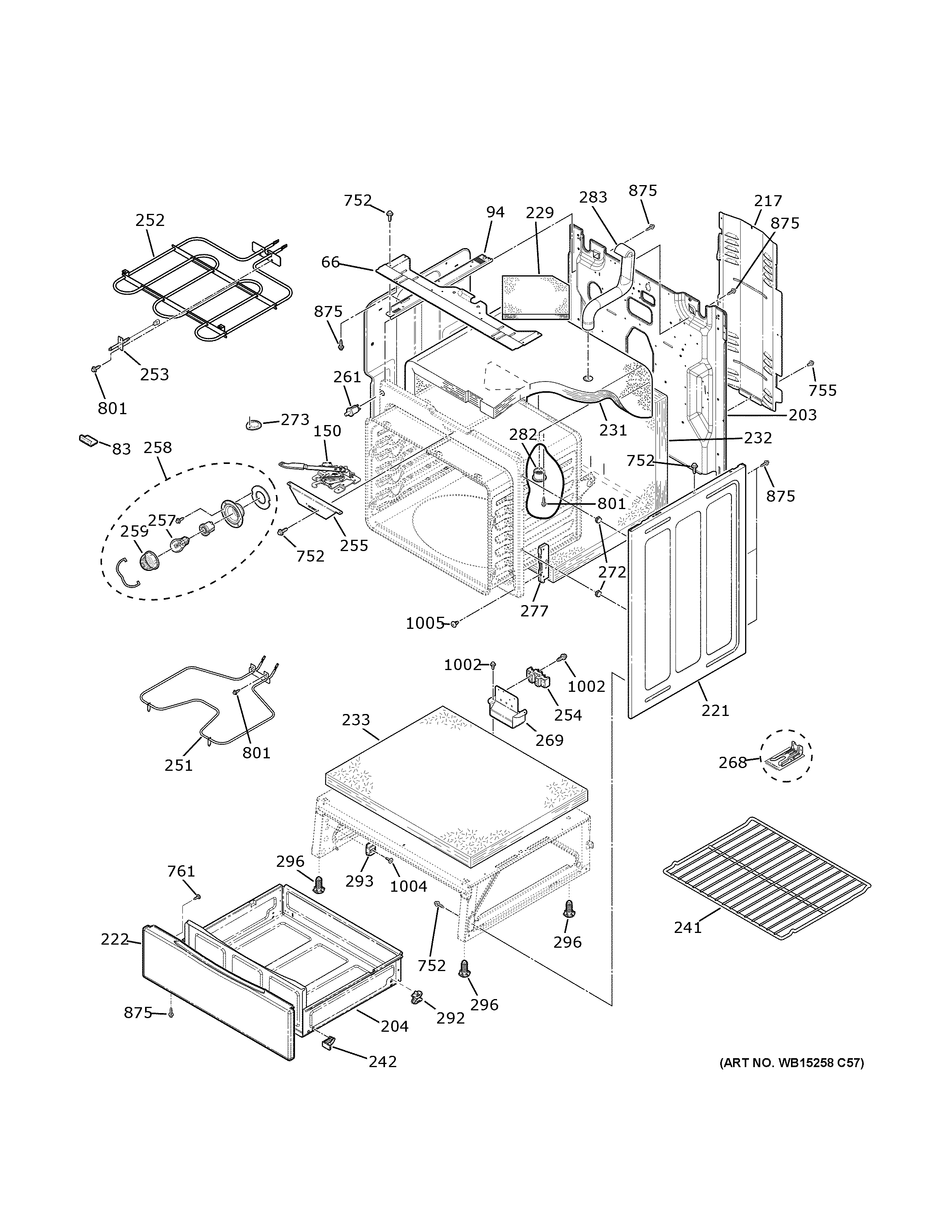 GE JB655SK6SS body parts diagram