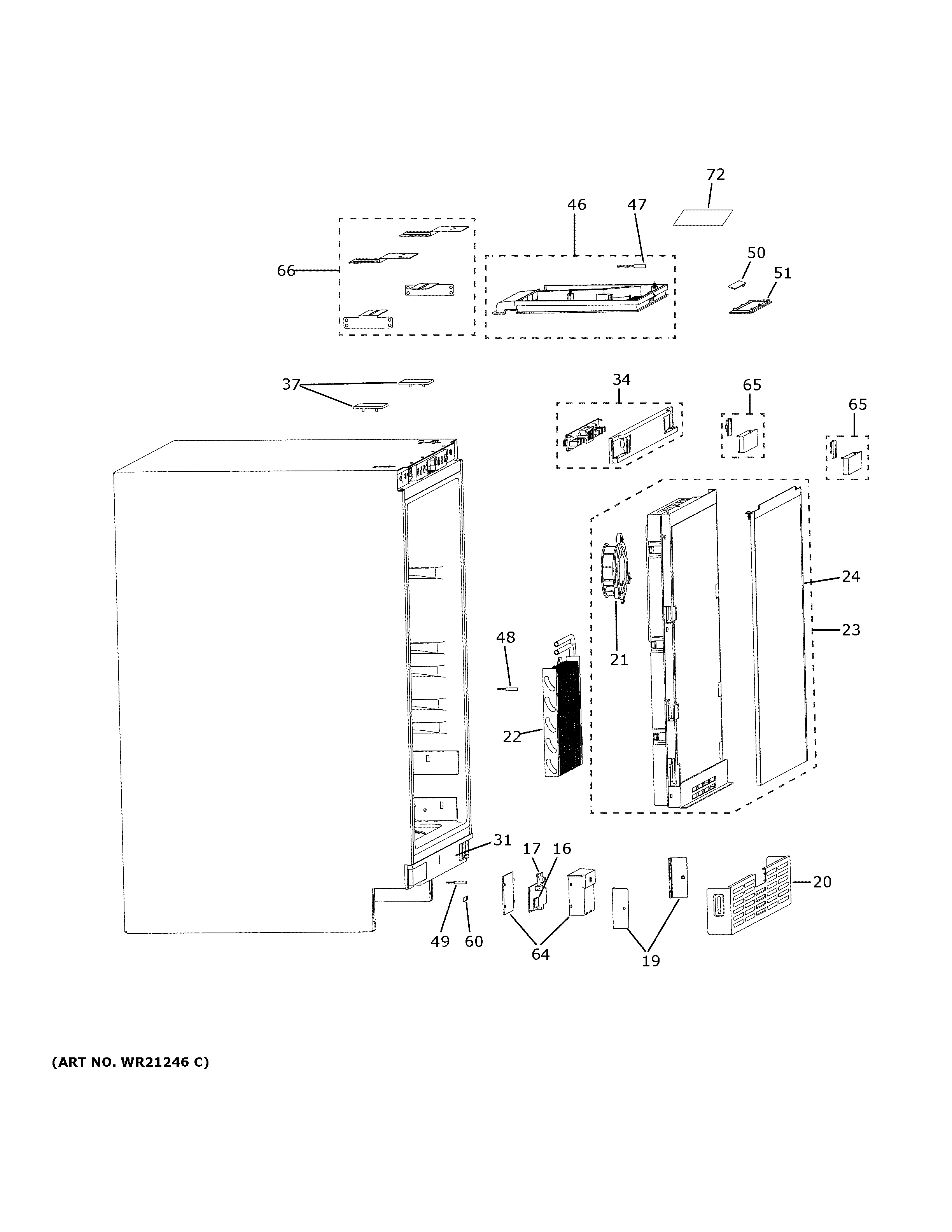 GE CCP06BP4PBW2 cabinet diagram
