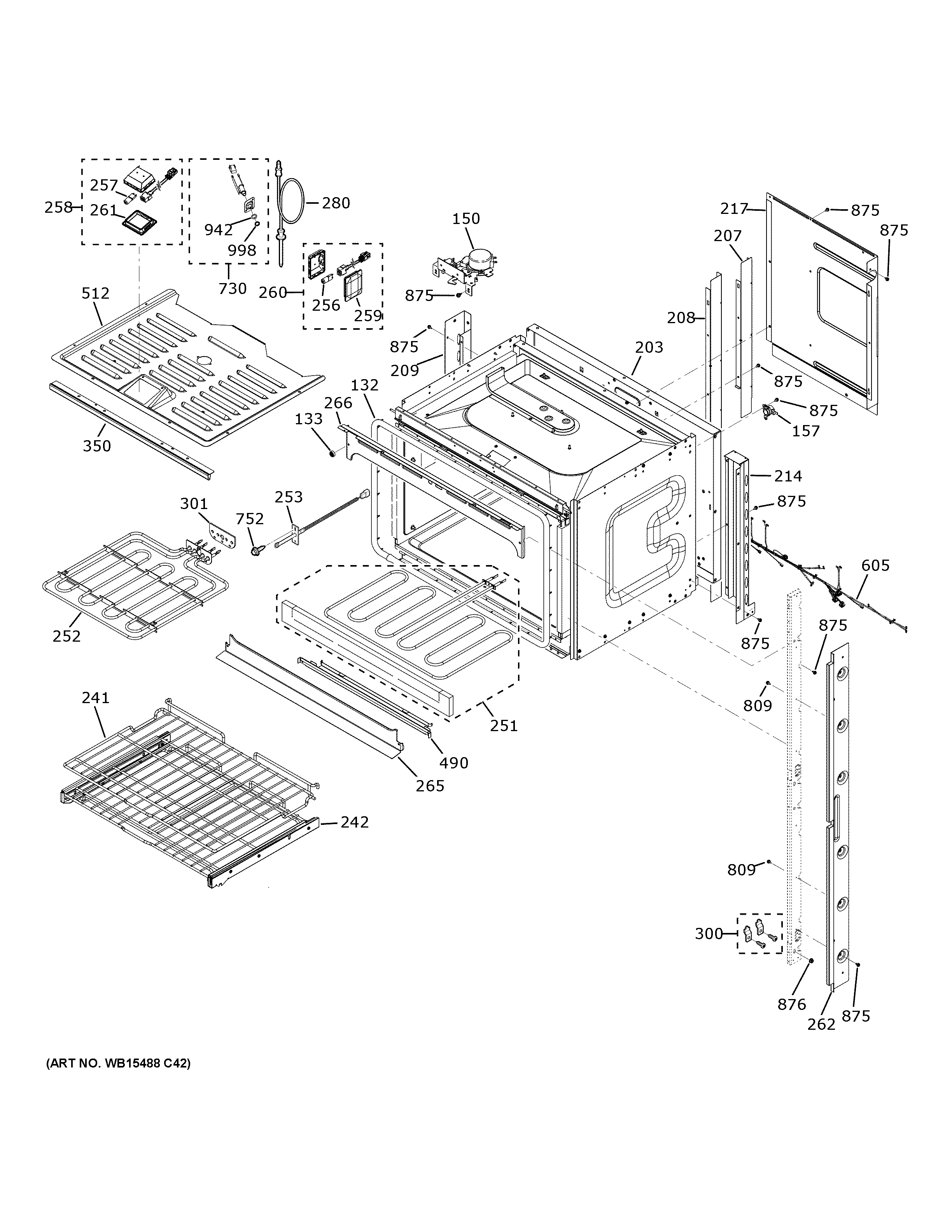 GE CTD90DP4N1W2 upper oven diagram