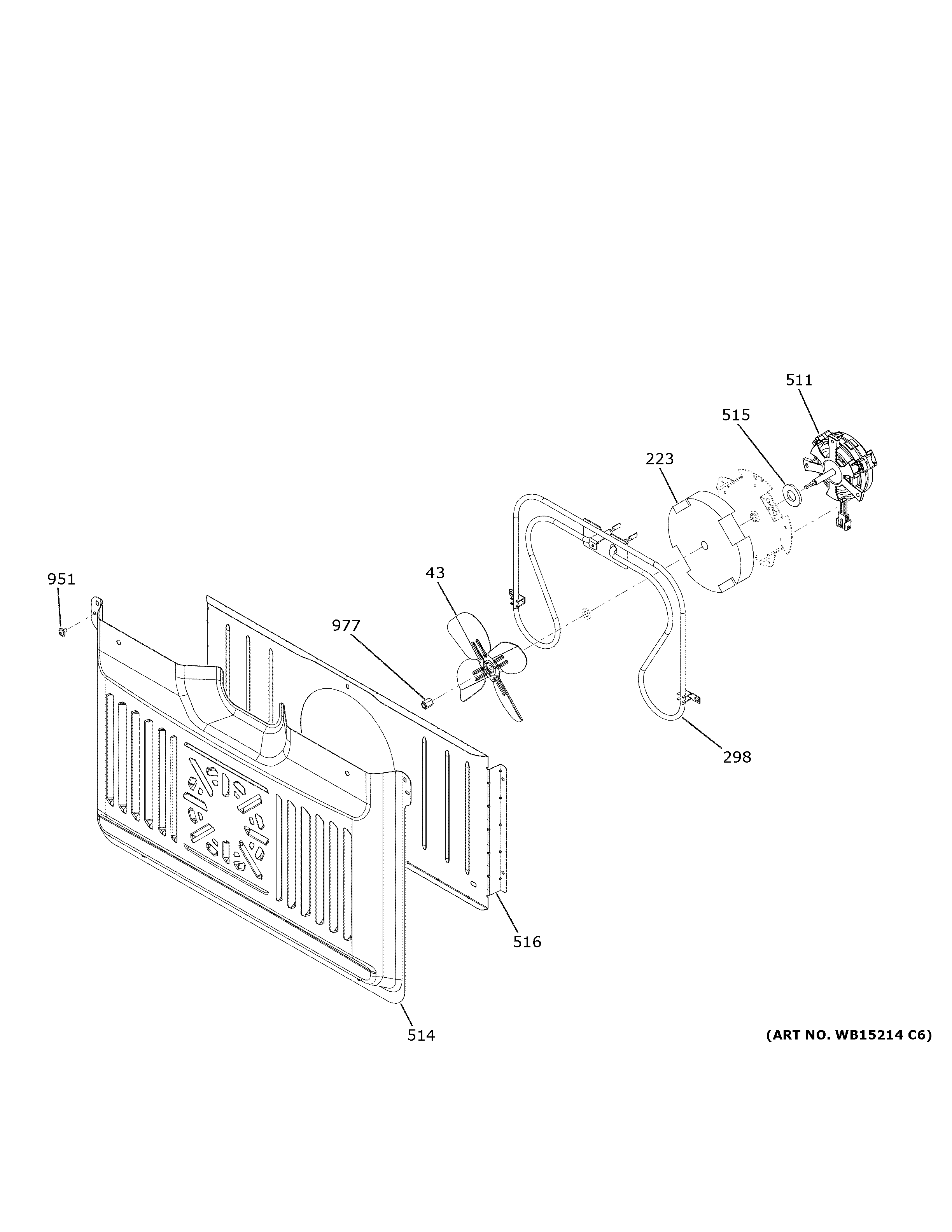 GE CTS90DP3N1D1 convection fan diagram