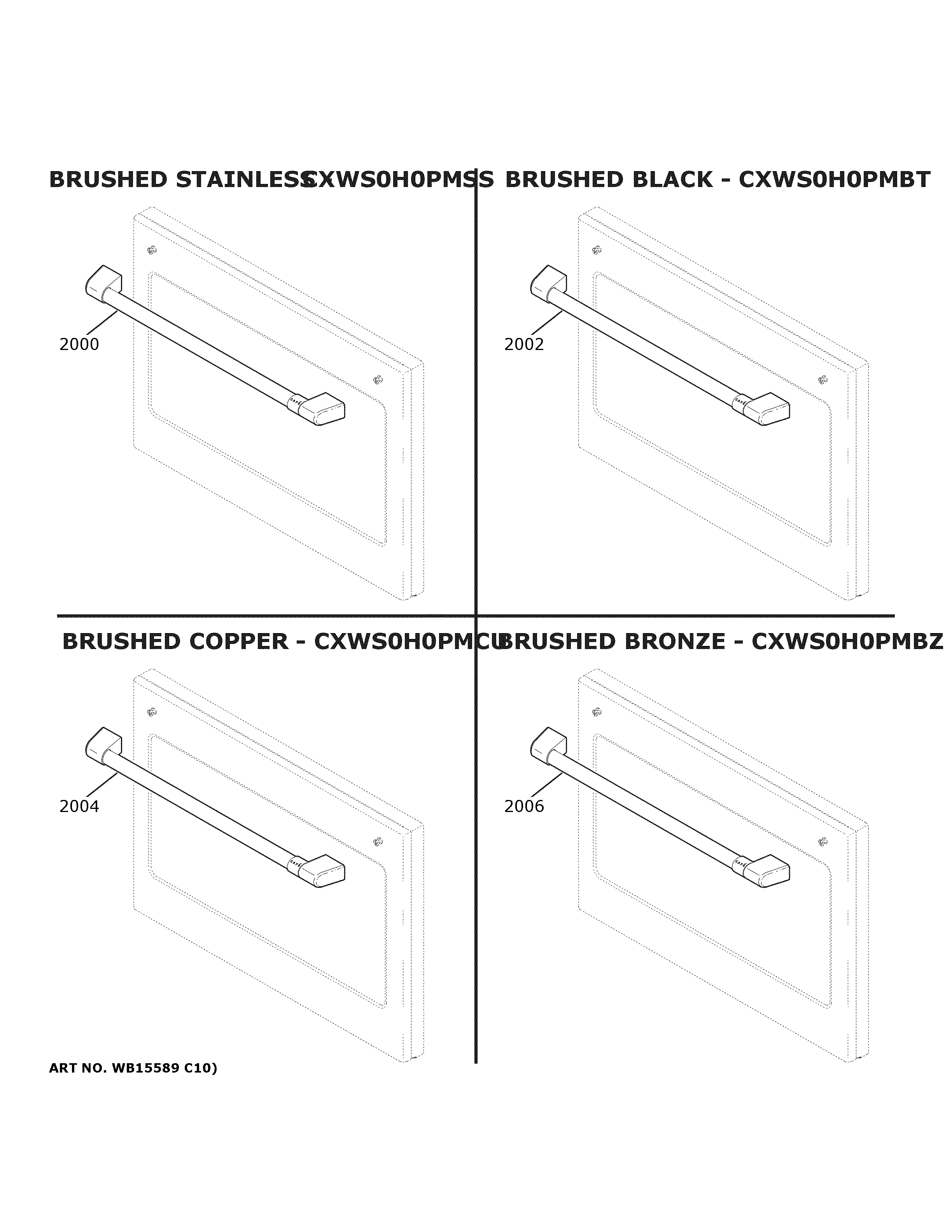 GE CTS90DP2N1S1 cafe customization diagram