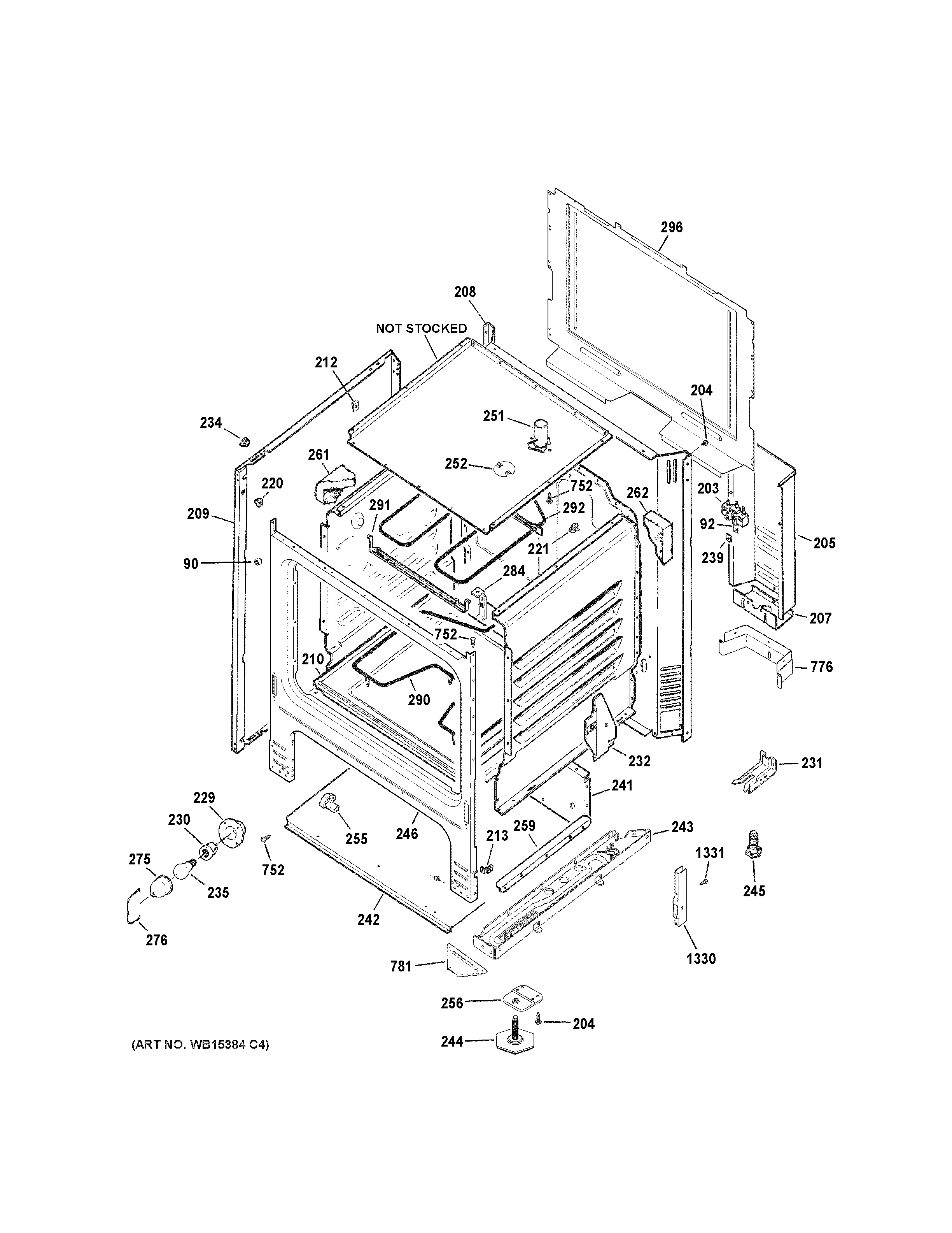 GE JBS460DM1BB body parts diagram