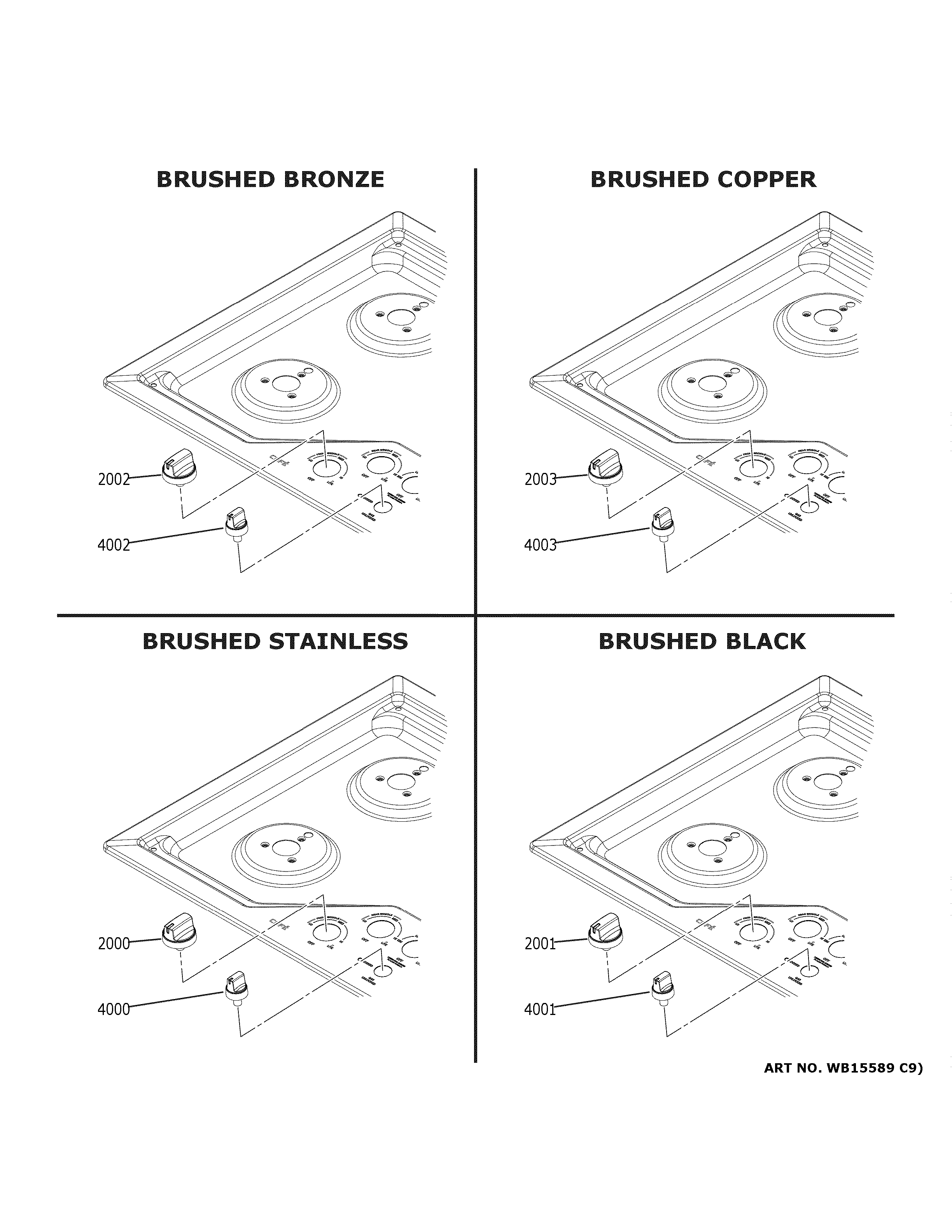 GE CGP70302N1S1 cafe customization diagram