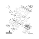 GE CHS900P2M5S1 control panel & cooktop diagram
