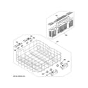 GE GDT550PYR0FS lower rack assembly diagram