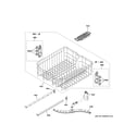 GE GDT550PYR3FS upper rack assembly diagram