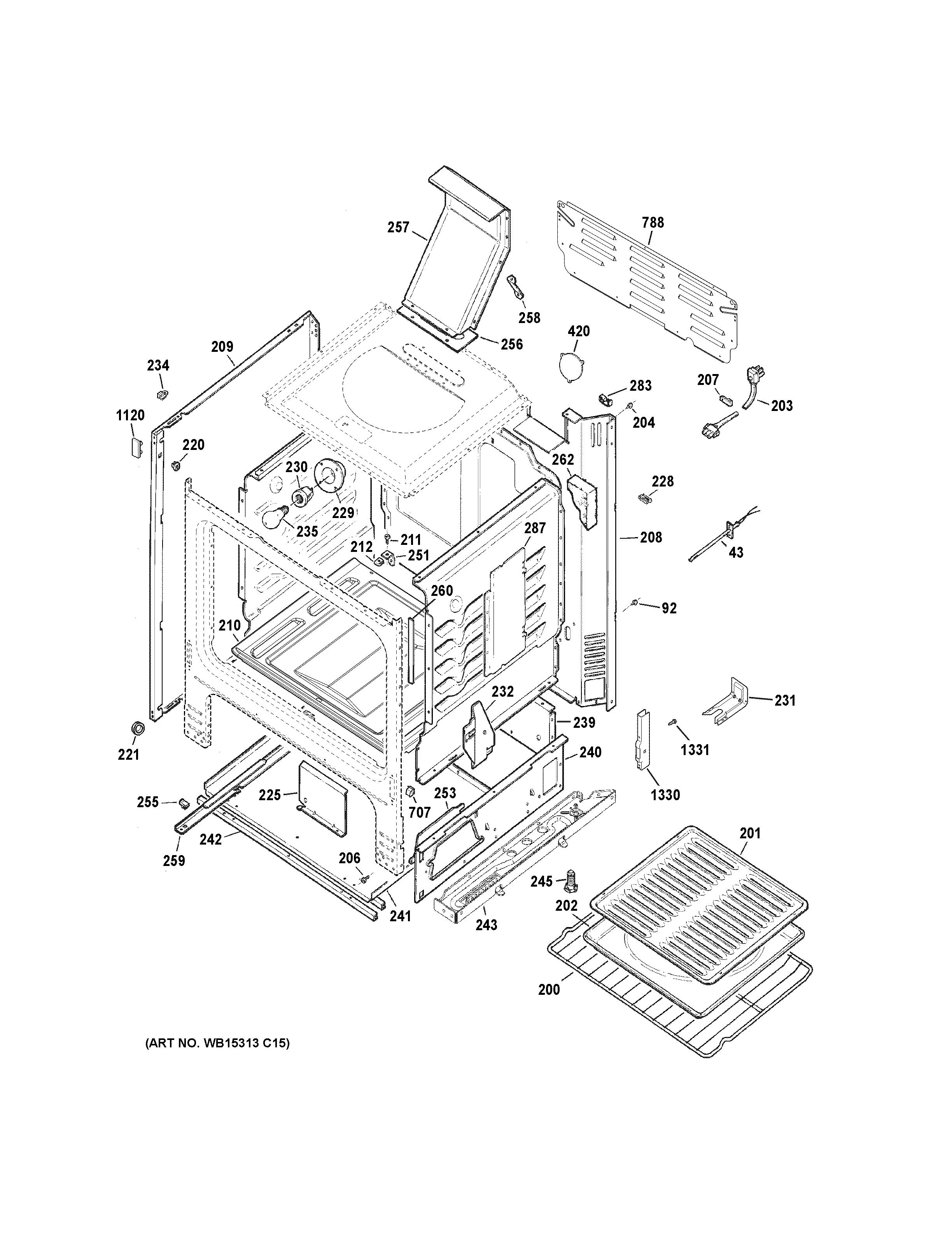 GE JGBS60REF2SS body parts diagram