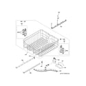 GE GDT630PFM0DS upper rack assembly diagram