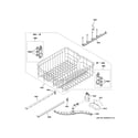 GE GDT630PFM5DS upper rack assembly diagram