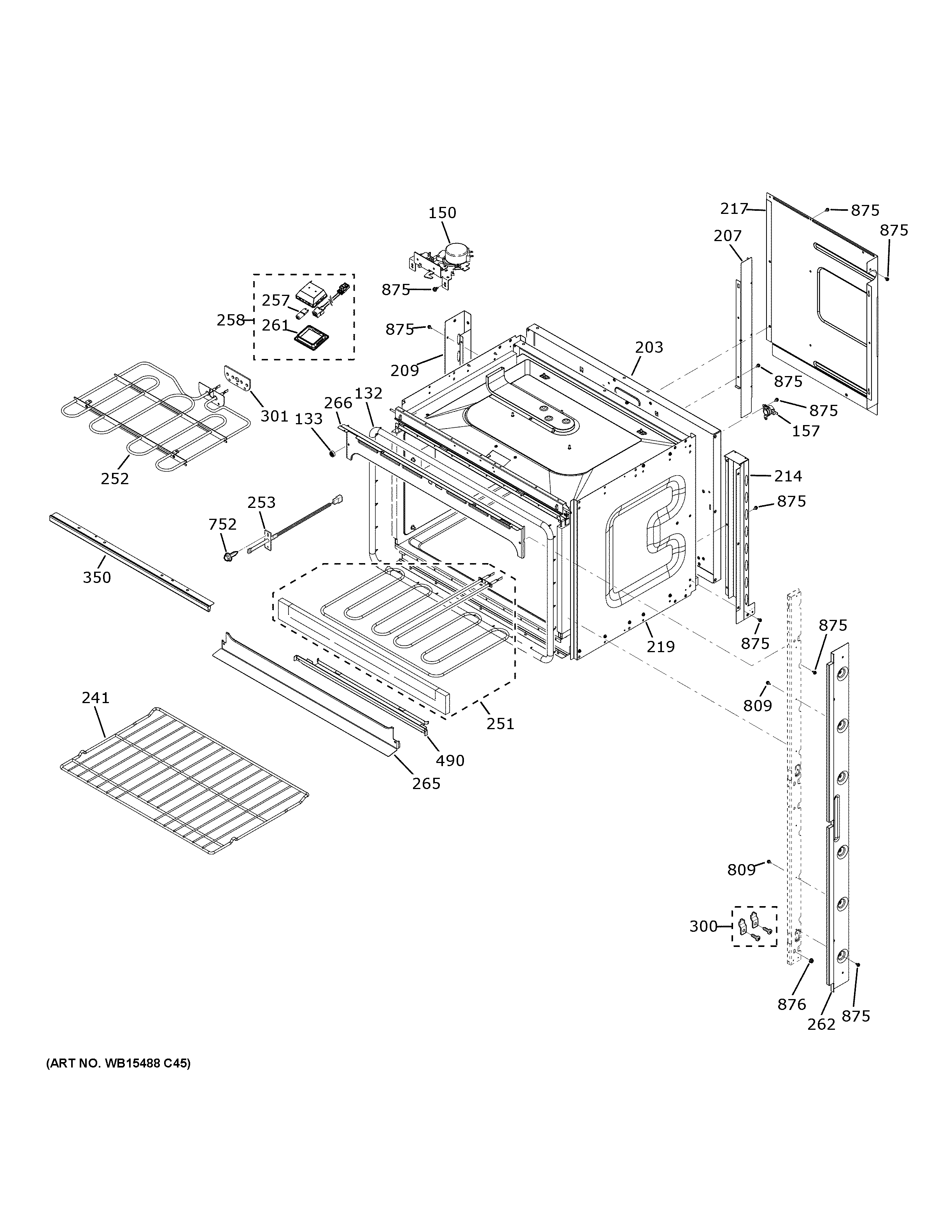 GE JTD3000DN1WW upper oven diagram