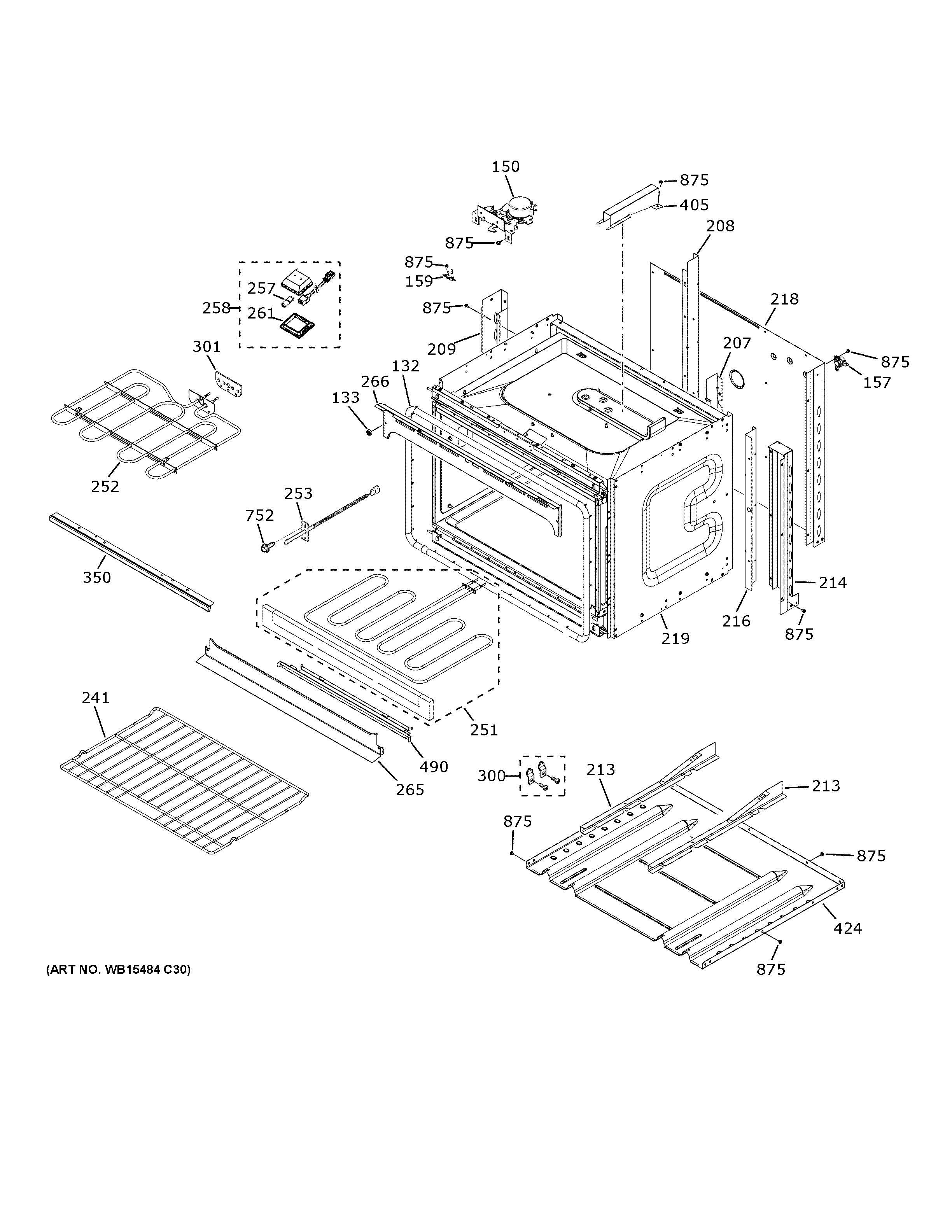 GE JTD3000DN1WW lower oven diagram