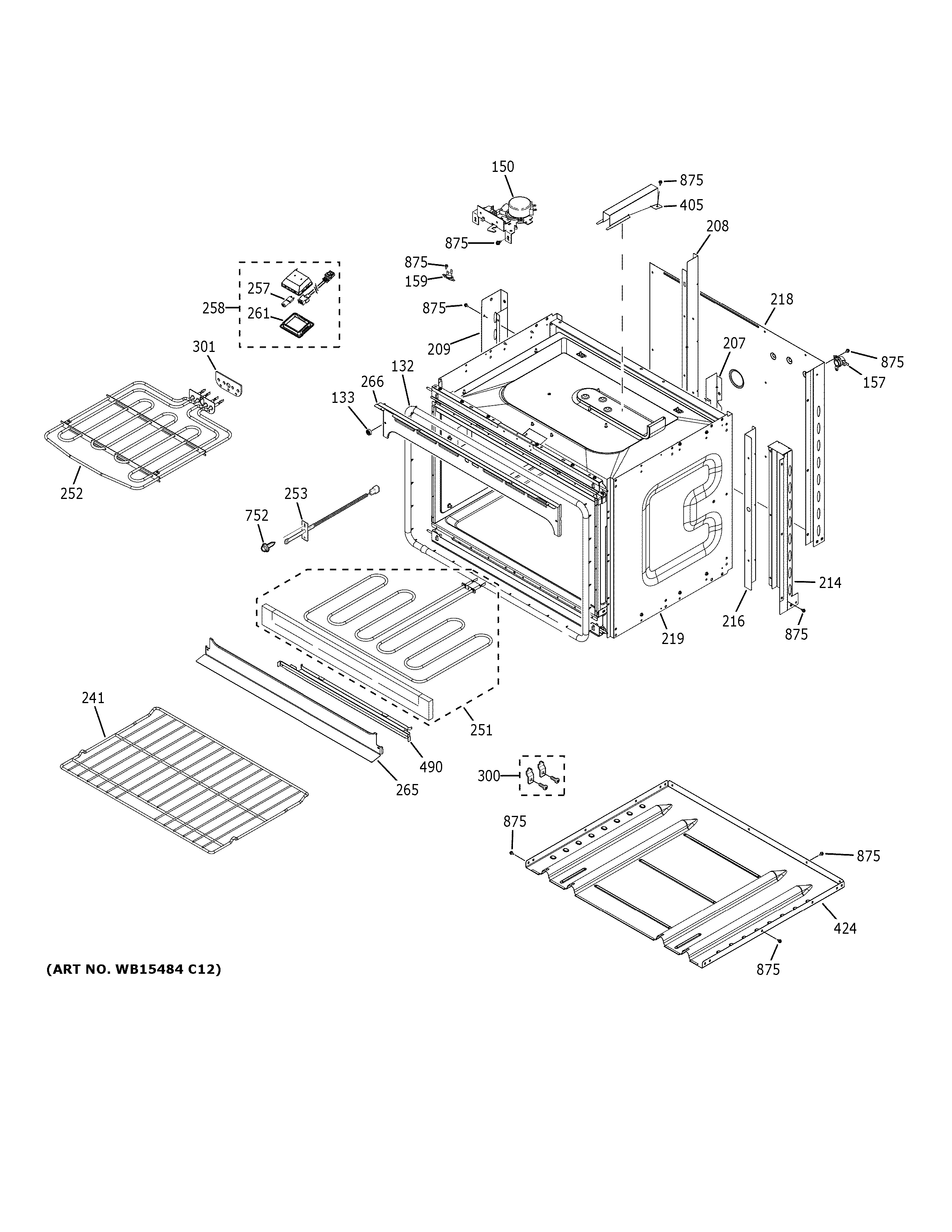 GE JKD3000DN1BB lower oven diagram