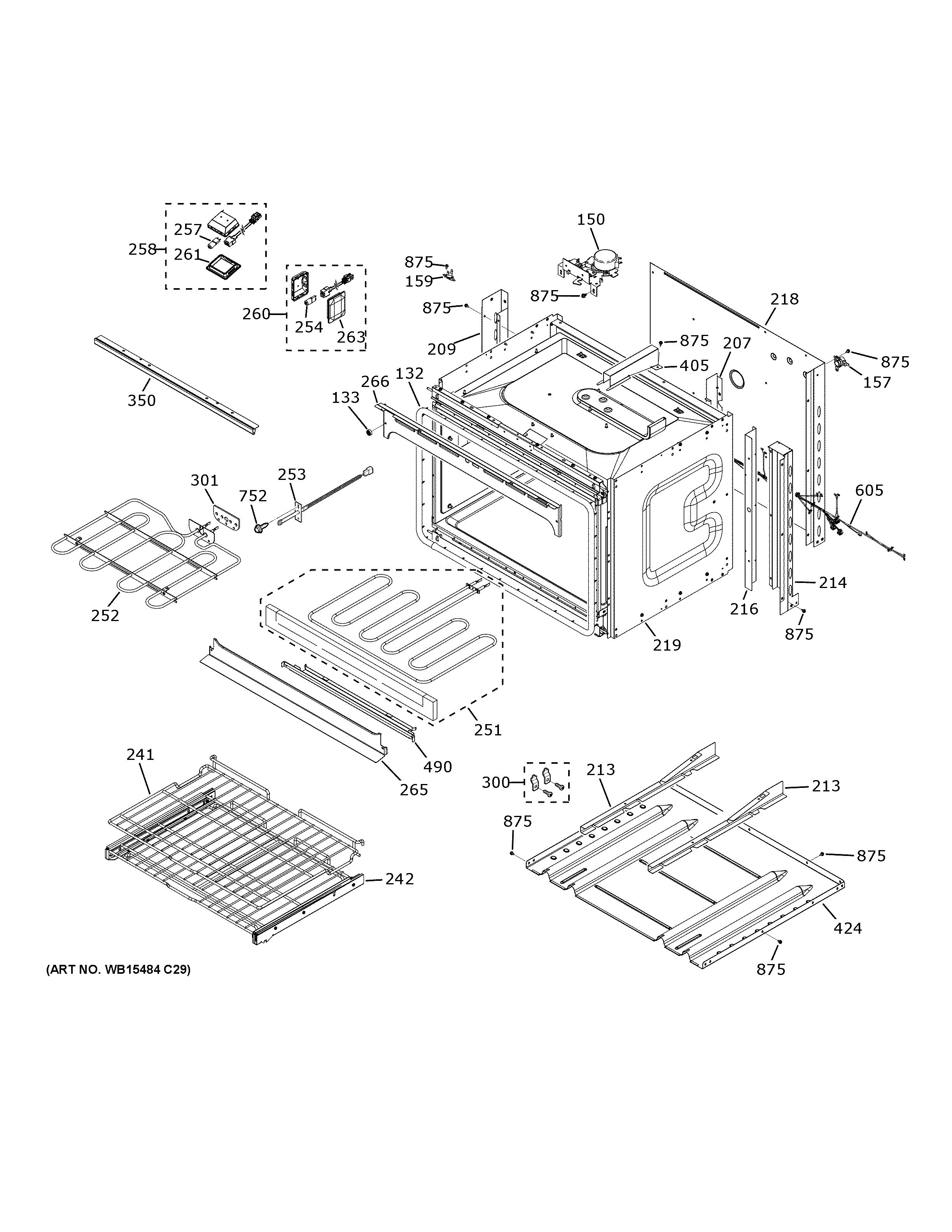 GE JTD5000DN1BB lower oven diagram