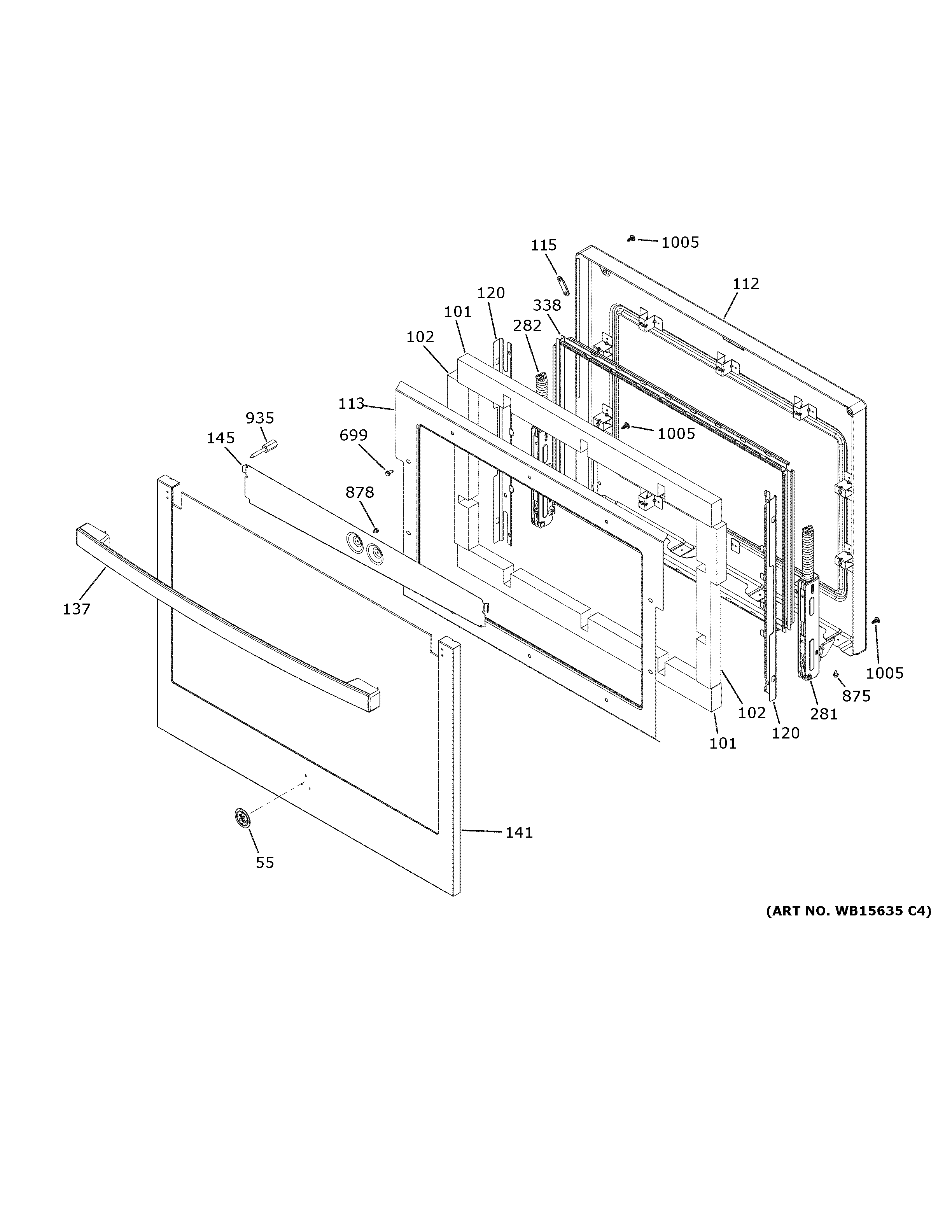 GE PTD9000SN1SS lower door diagram