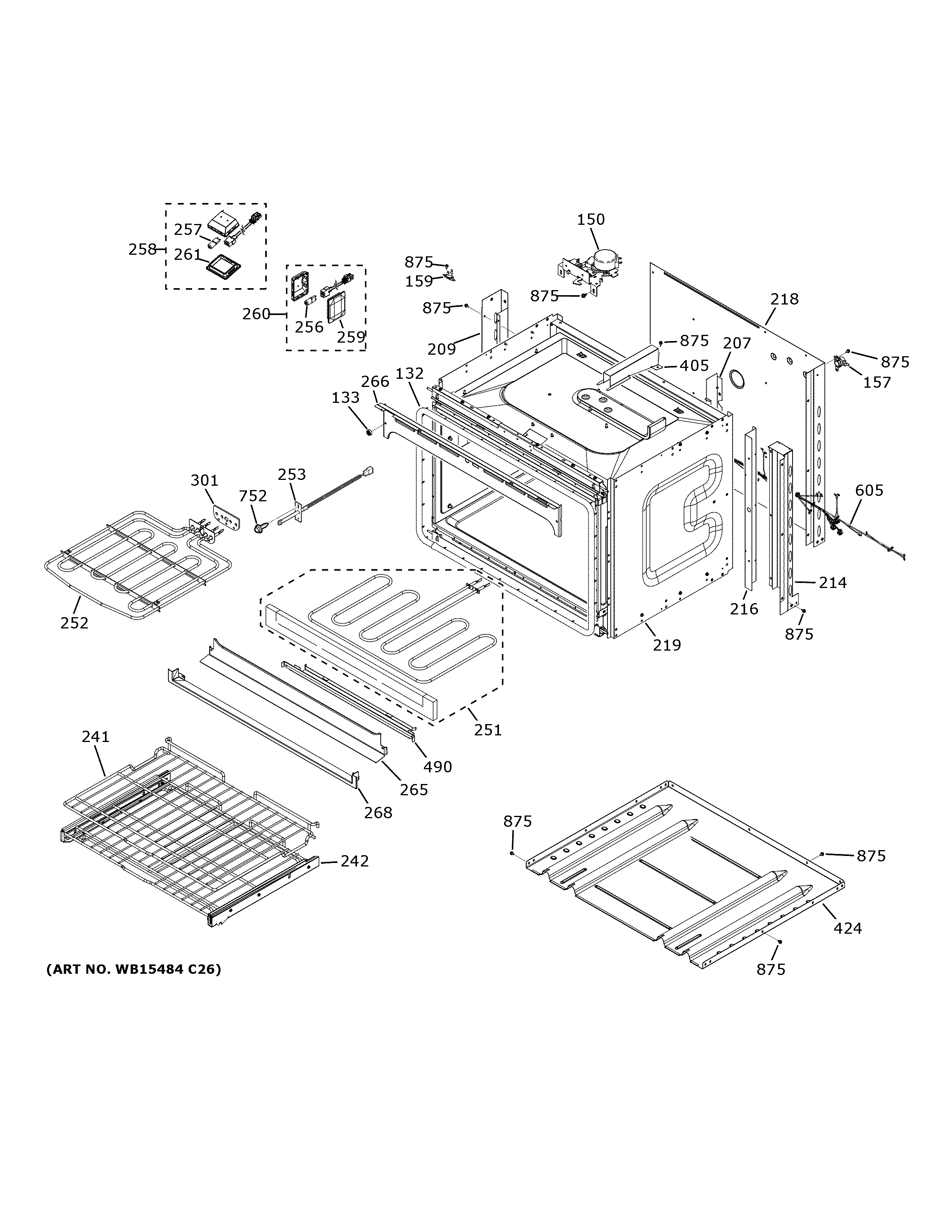 GE PKD7000FN2DS lower oven diagram