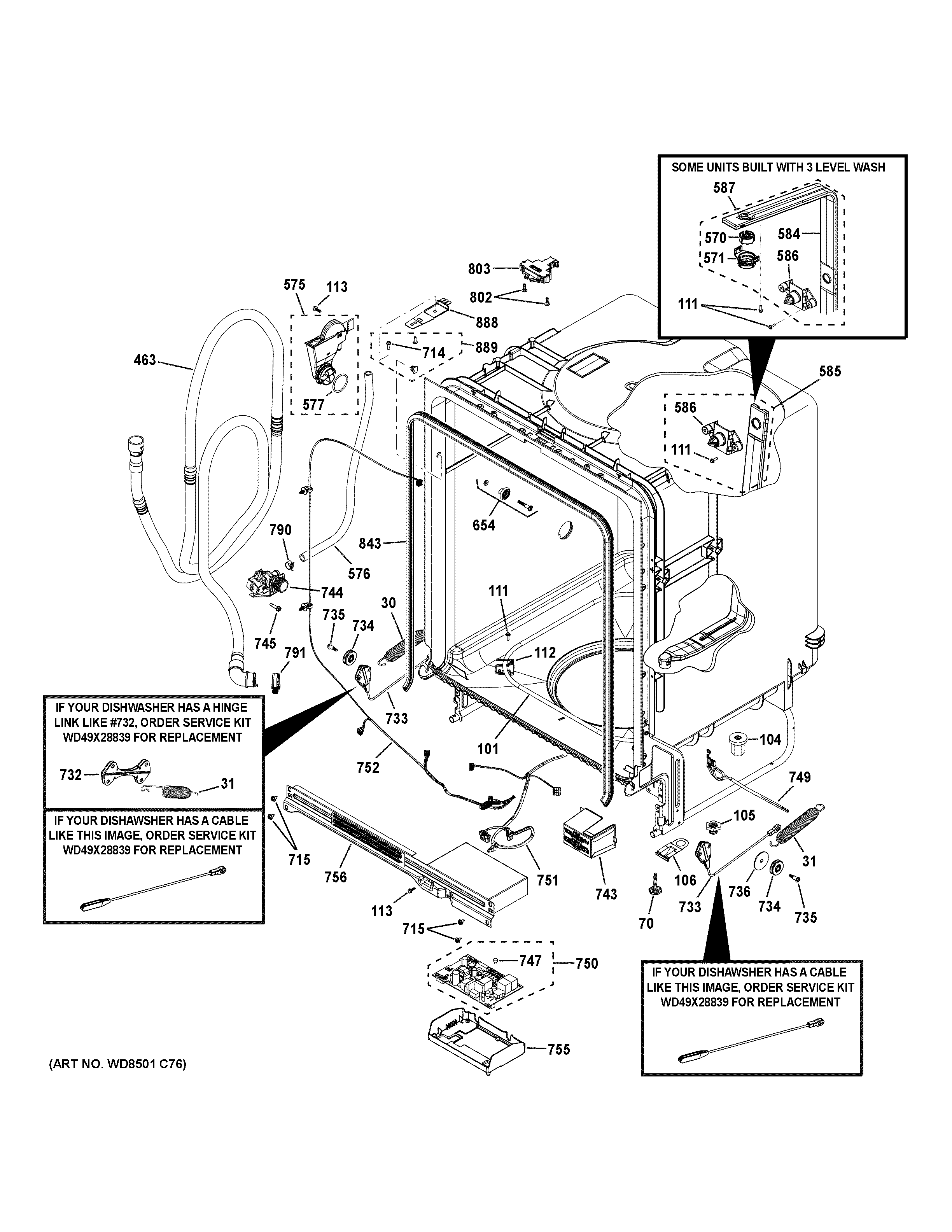Hotpoint HDF330PGR0WW body parts diagram