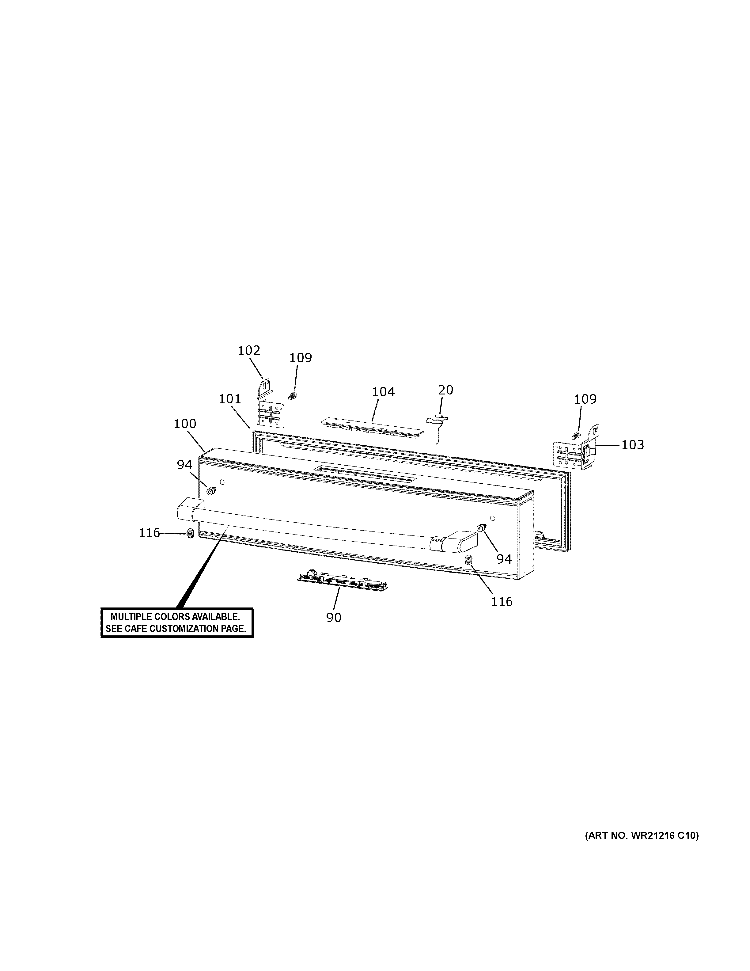 GE CVE28DP4NCW2 convertible drawer diagram
