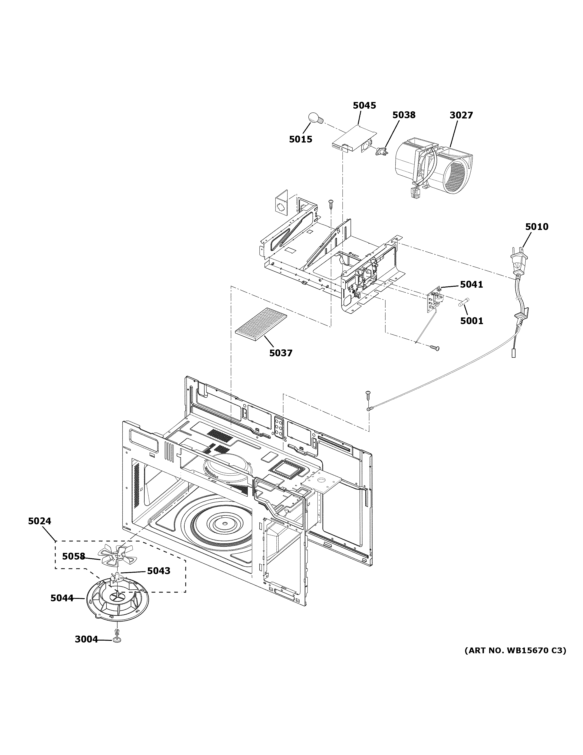 GE JVM3160DF8BB interior parts (2) diagram