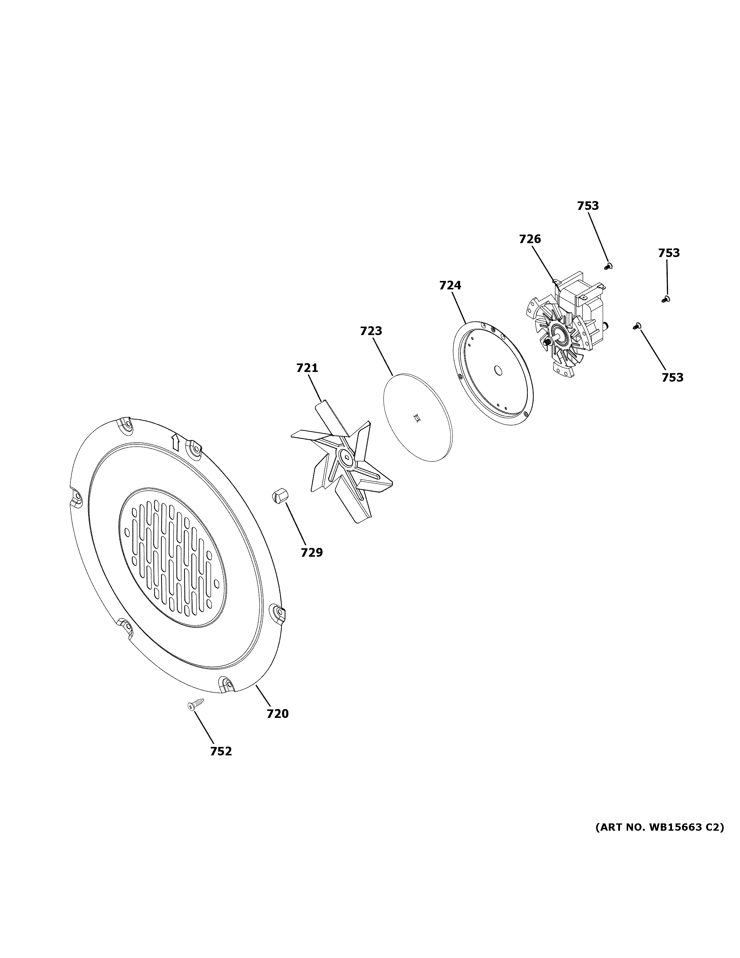 Haier QGSS740RN1SS convection fan diagram