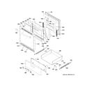 GE JGAS640RM2SS door & drawer parts diagram