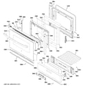 GE JGBS30DEK5BB door & drawer parts diagram